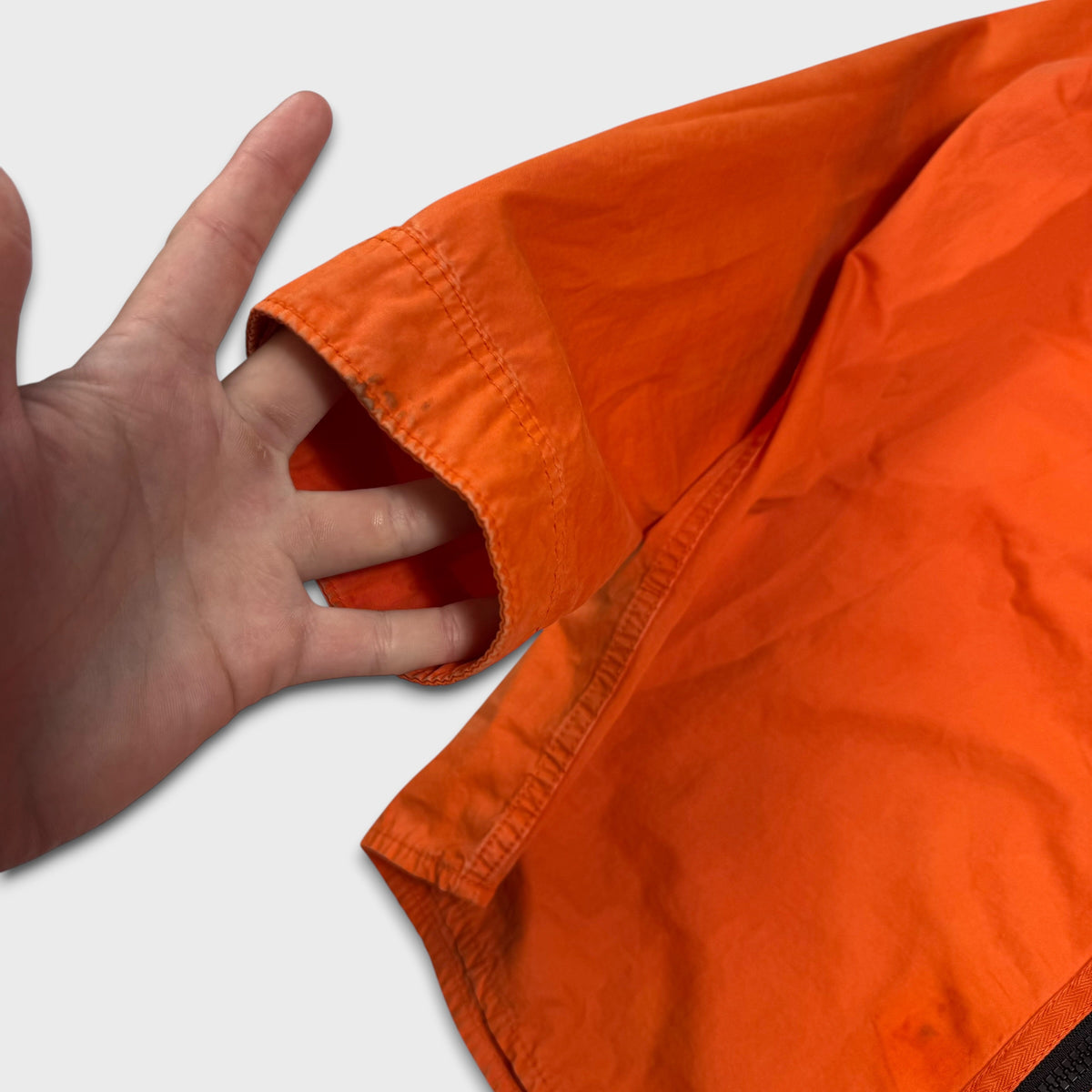Stone Island Orange Full Zip Overshirt XL