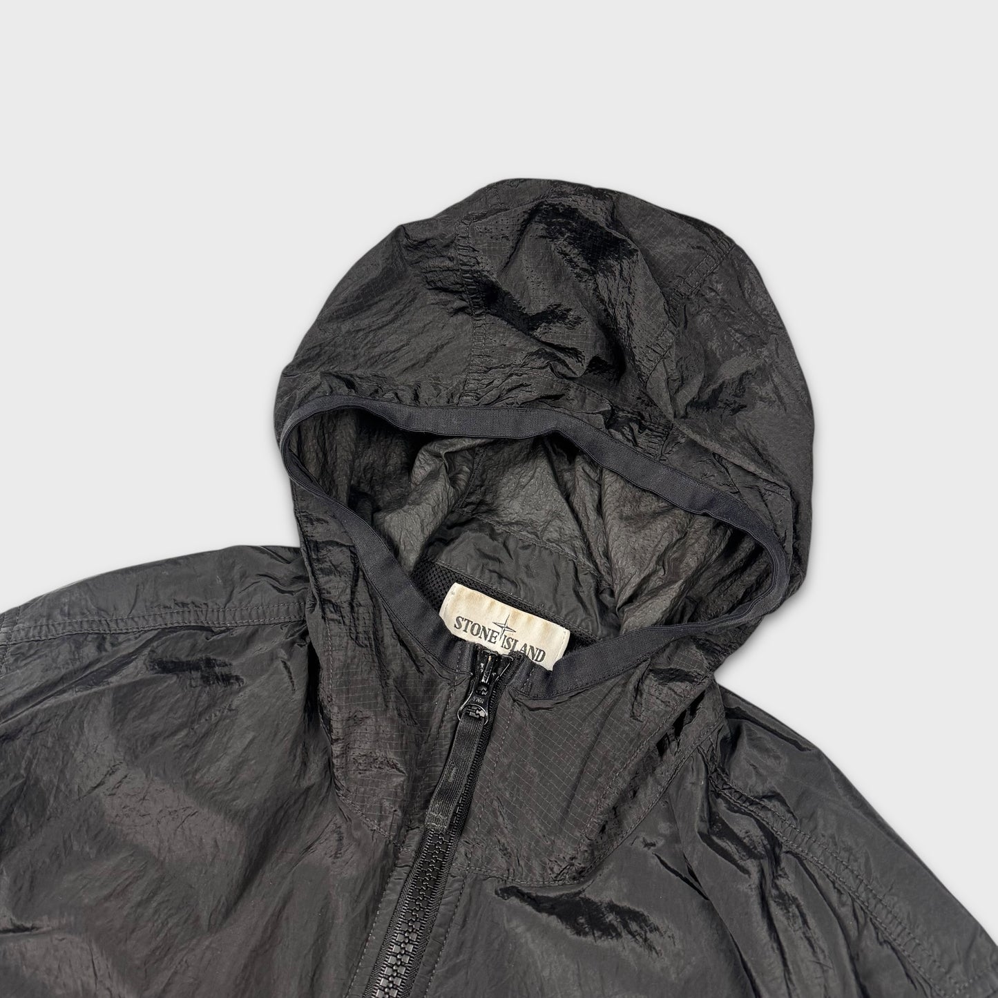 Stone Island Black Ripstop Nylon Metal Jacket M