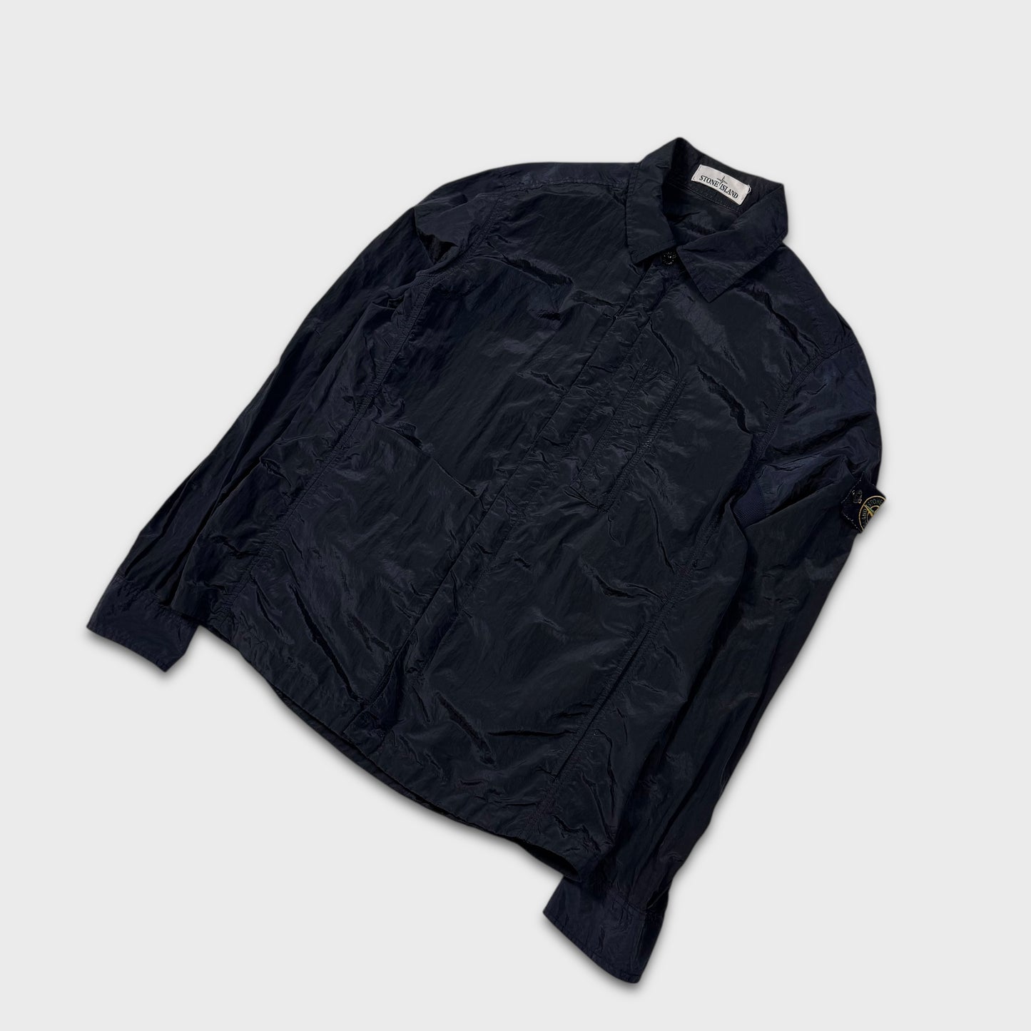 Stone Island Navy Nylon Metal Overshirt M