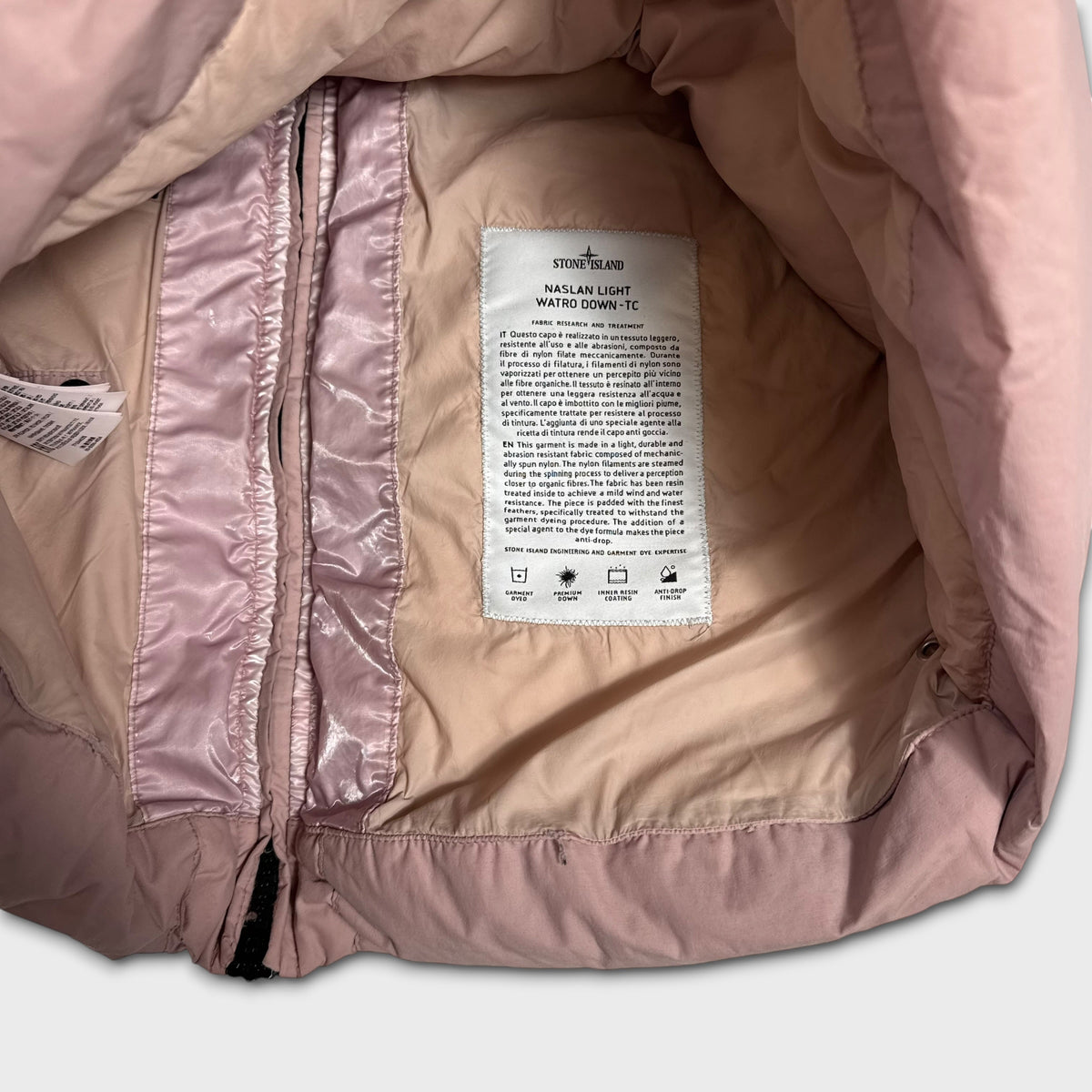 Stone Island Baby Pink Naslan Light Watro Down TC Puffer Jacket S