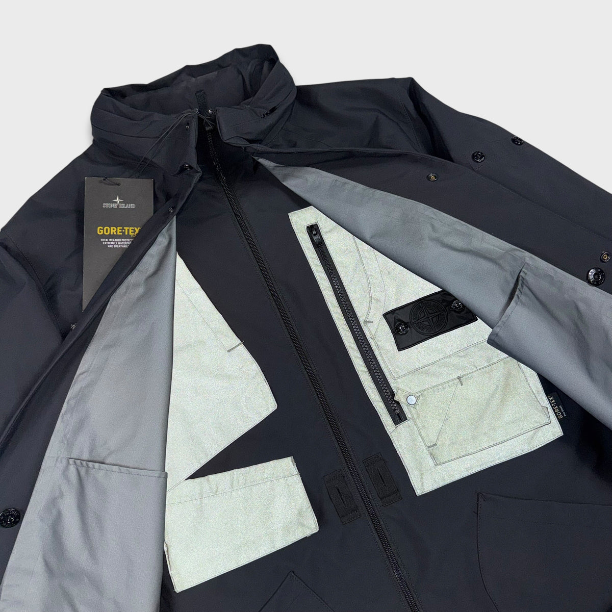 Stone Island Shadow Project Goretex Stealth Jacket Reflective Parka NEW XL