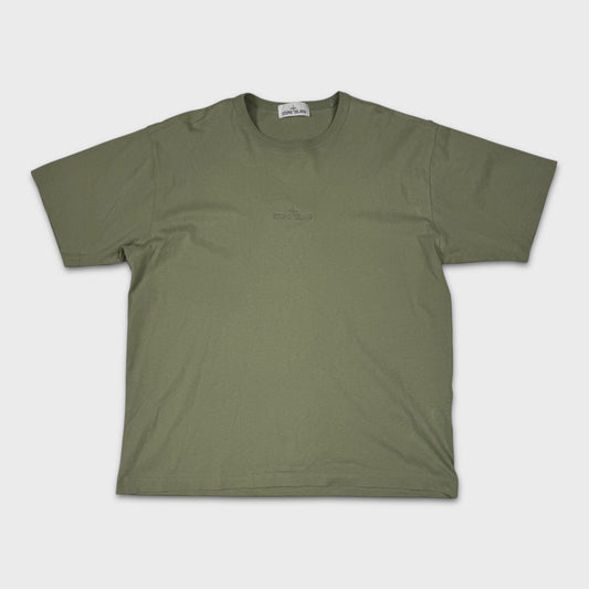 Stone Island Olive Heavy Spellout T-Shirt L