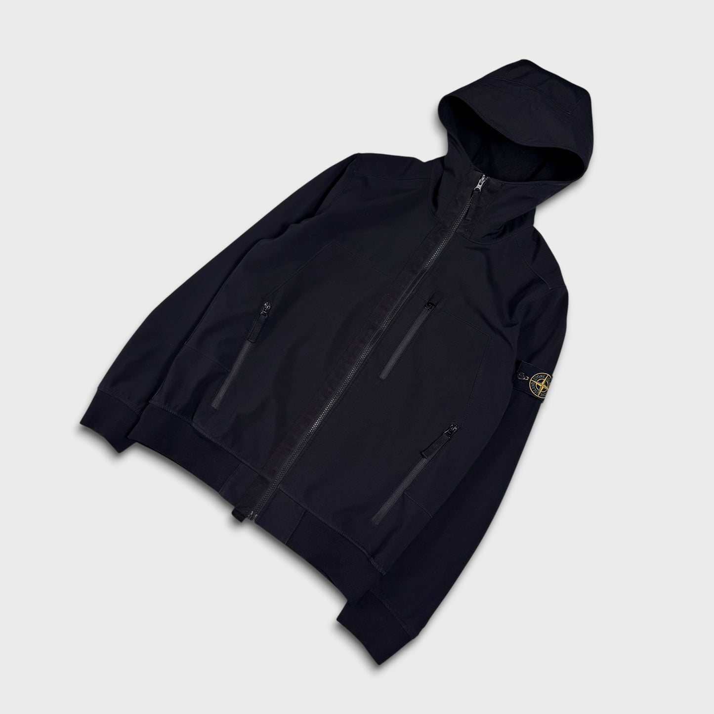 Stone Island Black Soft Shell-R Jacket L