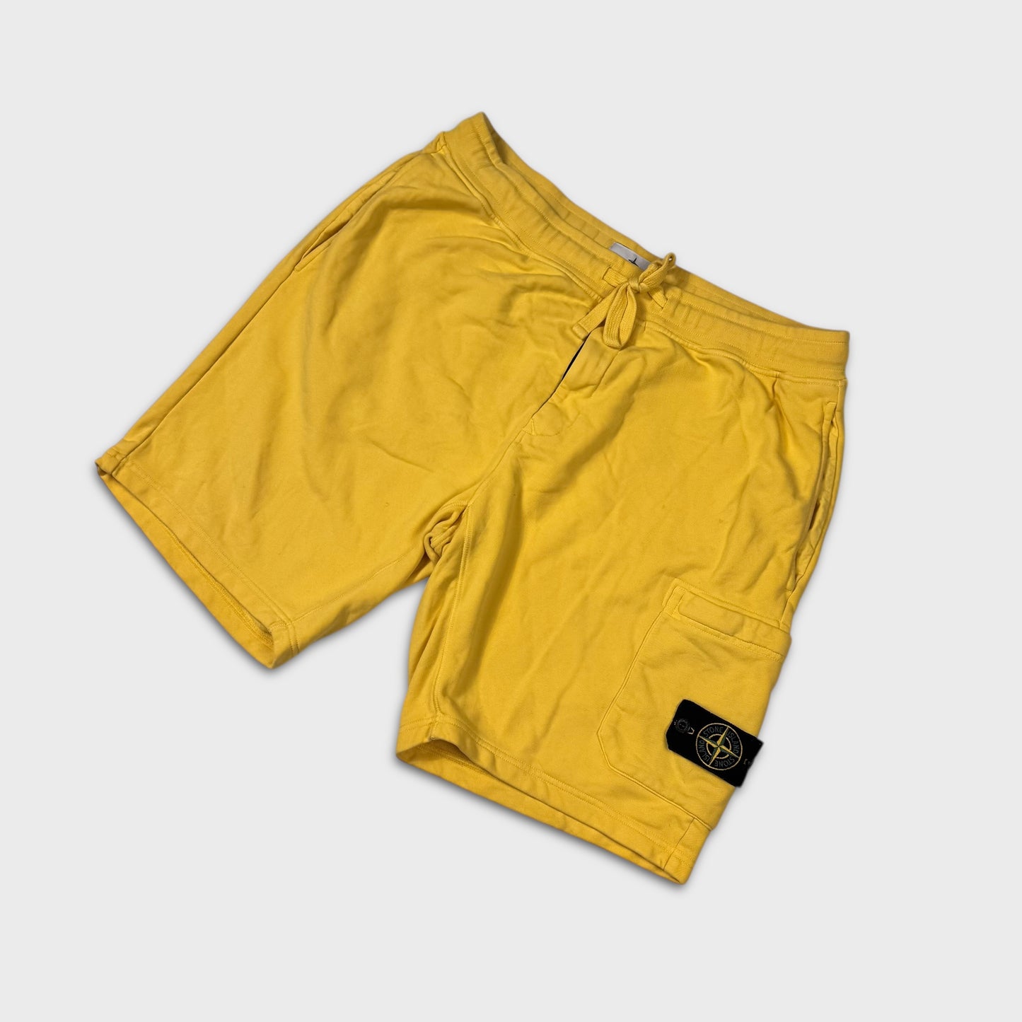 Stone Island Yellow Cotton Shorts XXL