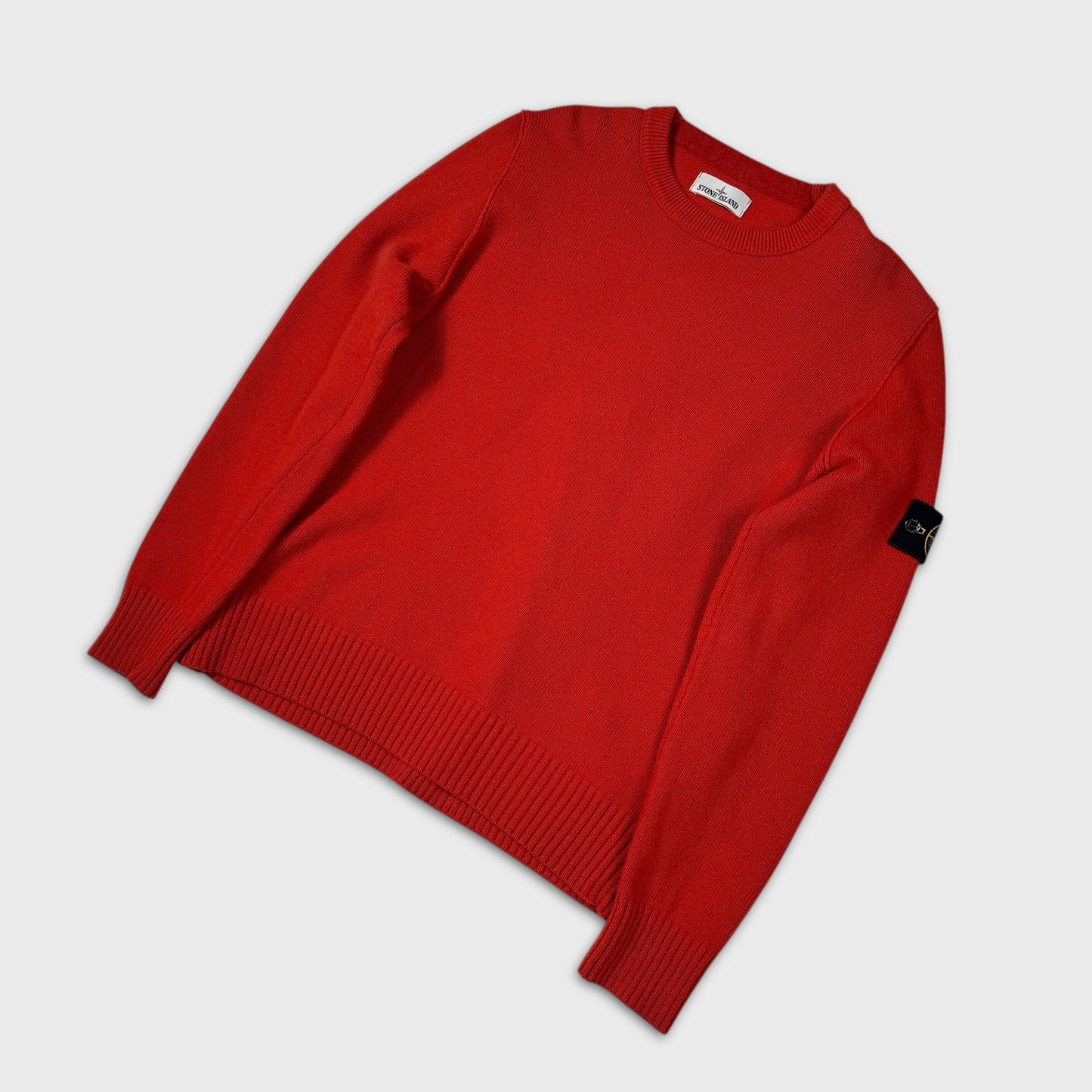 Stone Island Orange Knit Crewneck XL