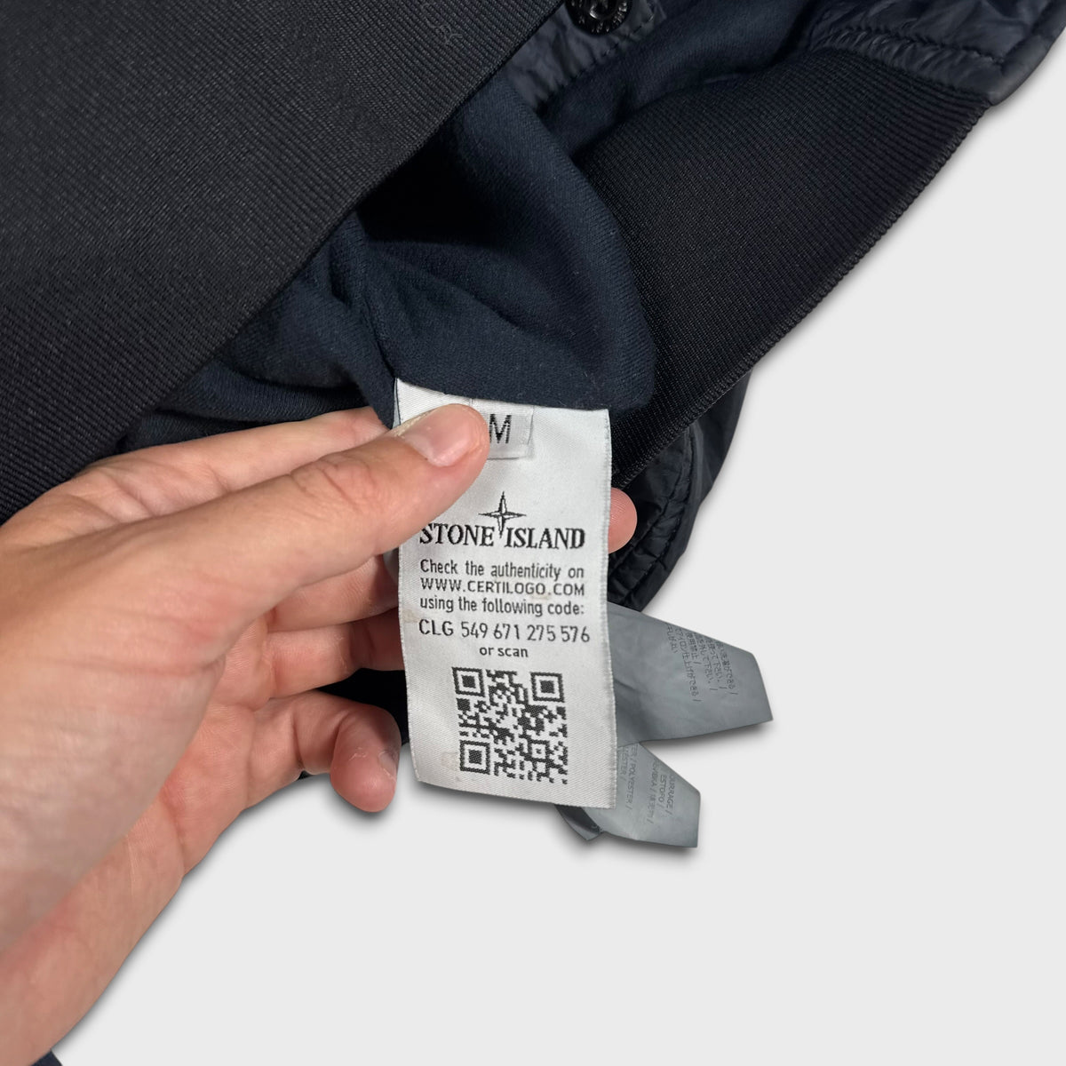 Stone Island Garment Dyed Navy Crinkle Reps NY Bomber Jacket M