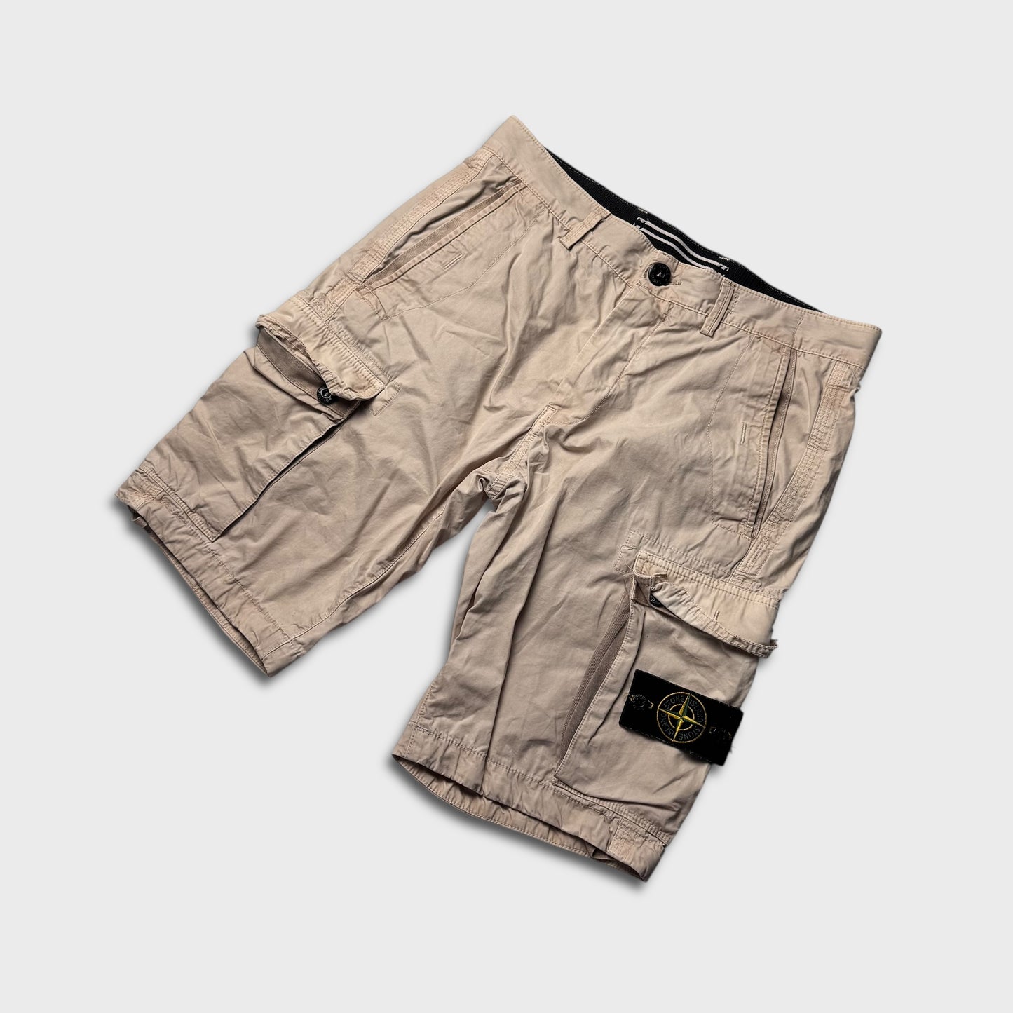 Stone Island Beige Cargo Shorts W30