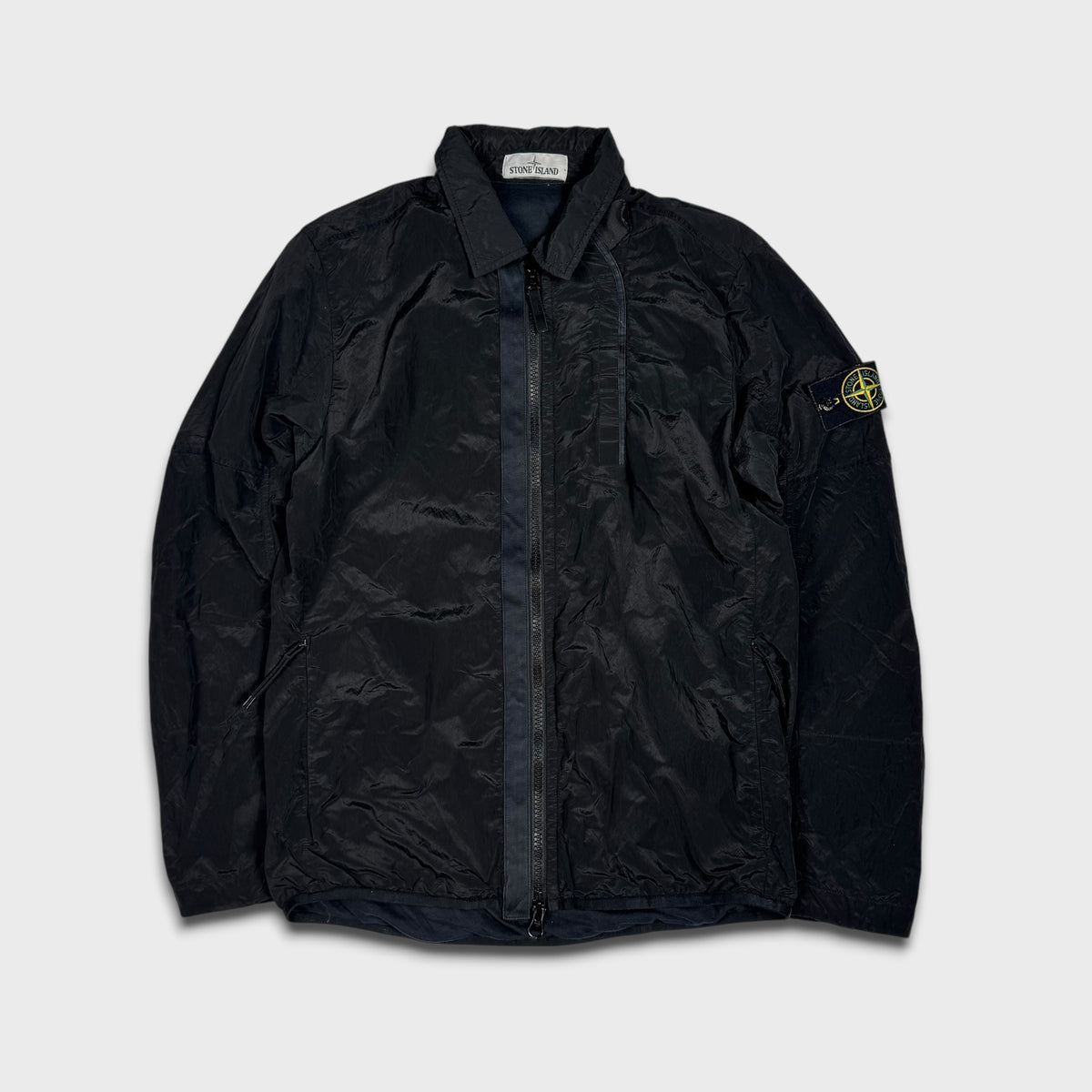 Stone Island Black Nylon Metal Overshirt S