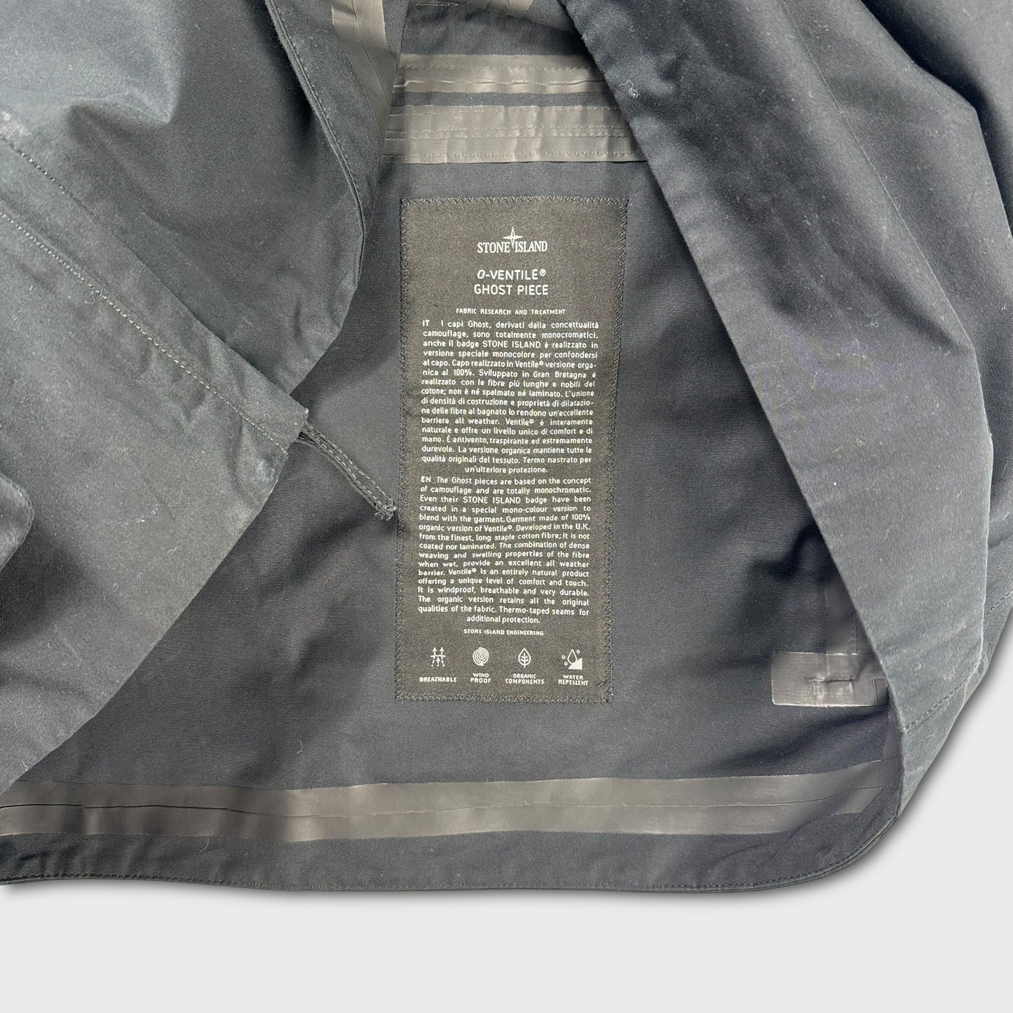 Stone Island Ghost O-Ventile Smock Jacket M