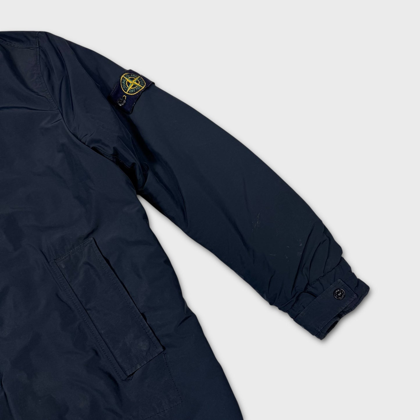 Stone Island Navy Micro Reps Primaloft Parka Jacket M