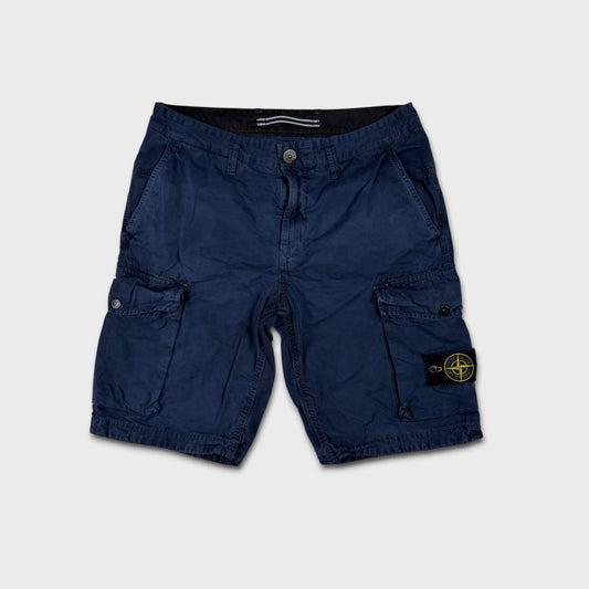 Stone Island Blue Washed Cargo Shorts W31