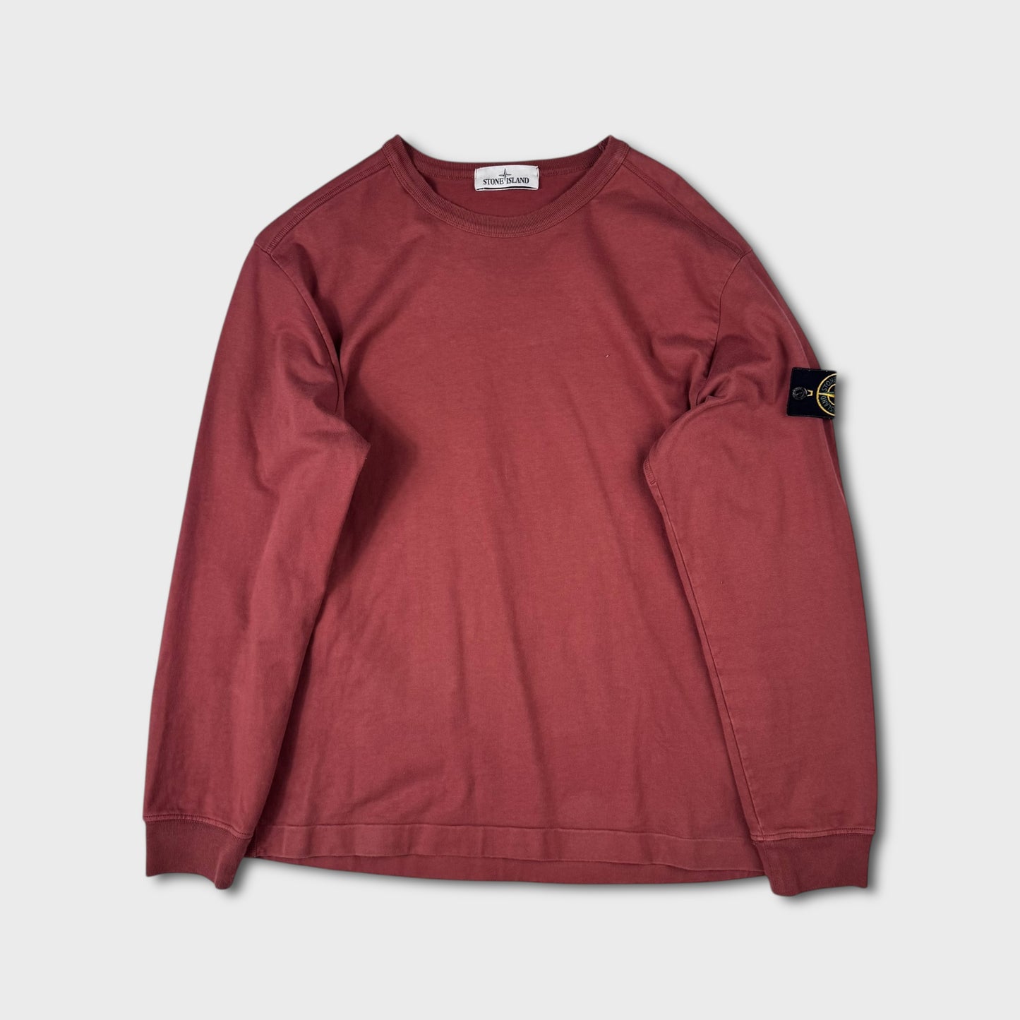 Stone Island Burgundy Crewneck Sweatshirt L