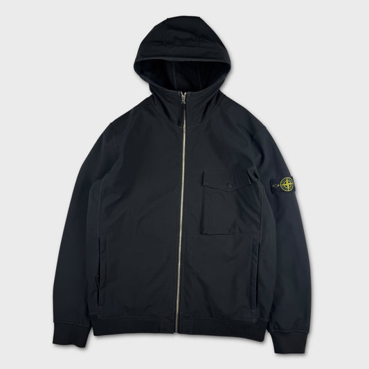 Stone Island Black Soft Shell-R Jacket XXL