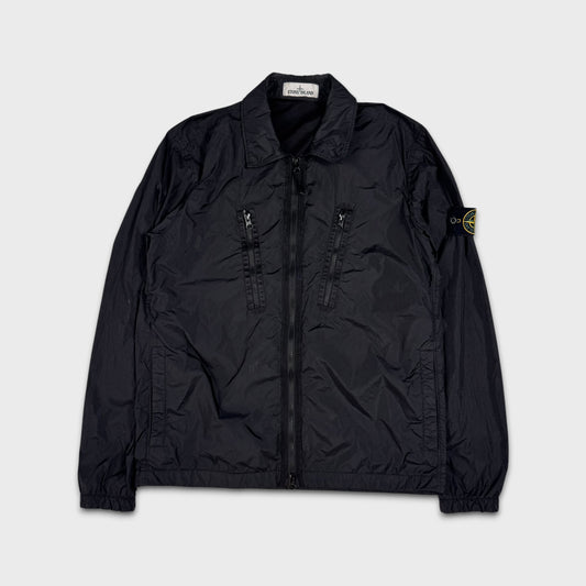 Stone Island Black Crinkle Reps Overshirt Jacket S