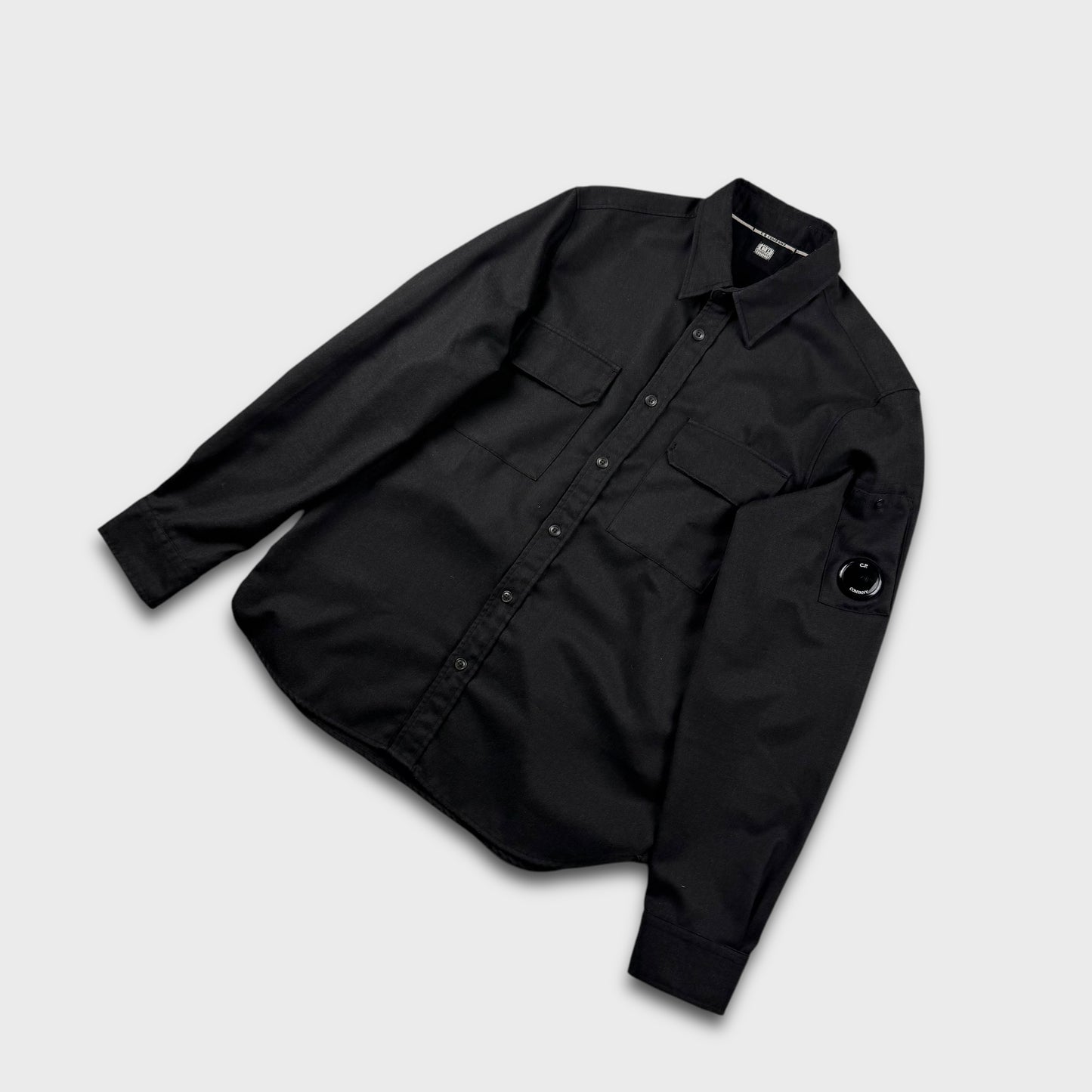 CP Company Charcoal Rayon Lens Overshirt L