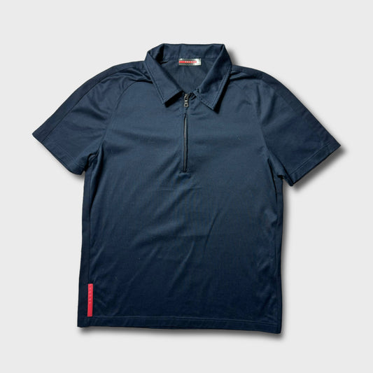 Prada Sport Navy Soft Touch Quarter Zip S/M