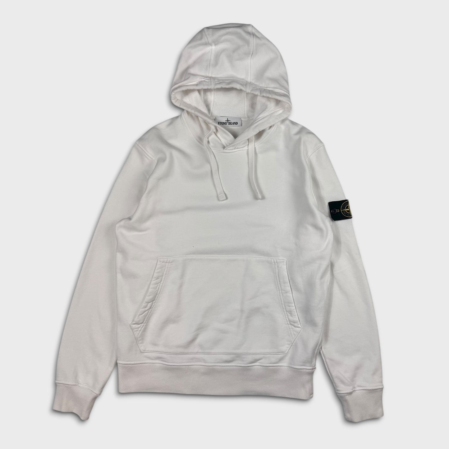 Stone Island White Pullover Hoodie M
