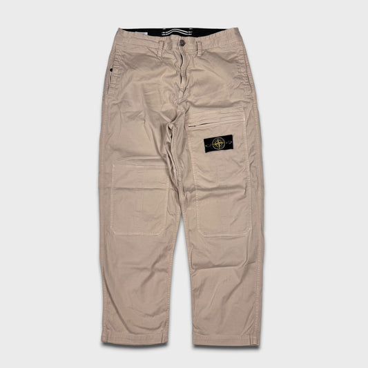 Stone Island Sand Relaxed Fit Cargo Pants W30
