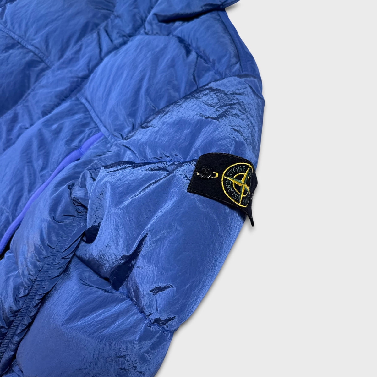 Stone Island Royal Blue Nylon Metal Down TC Puffer Jacket S