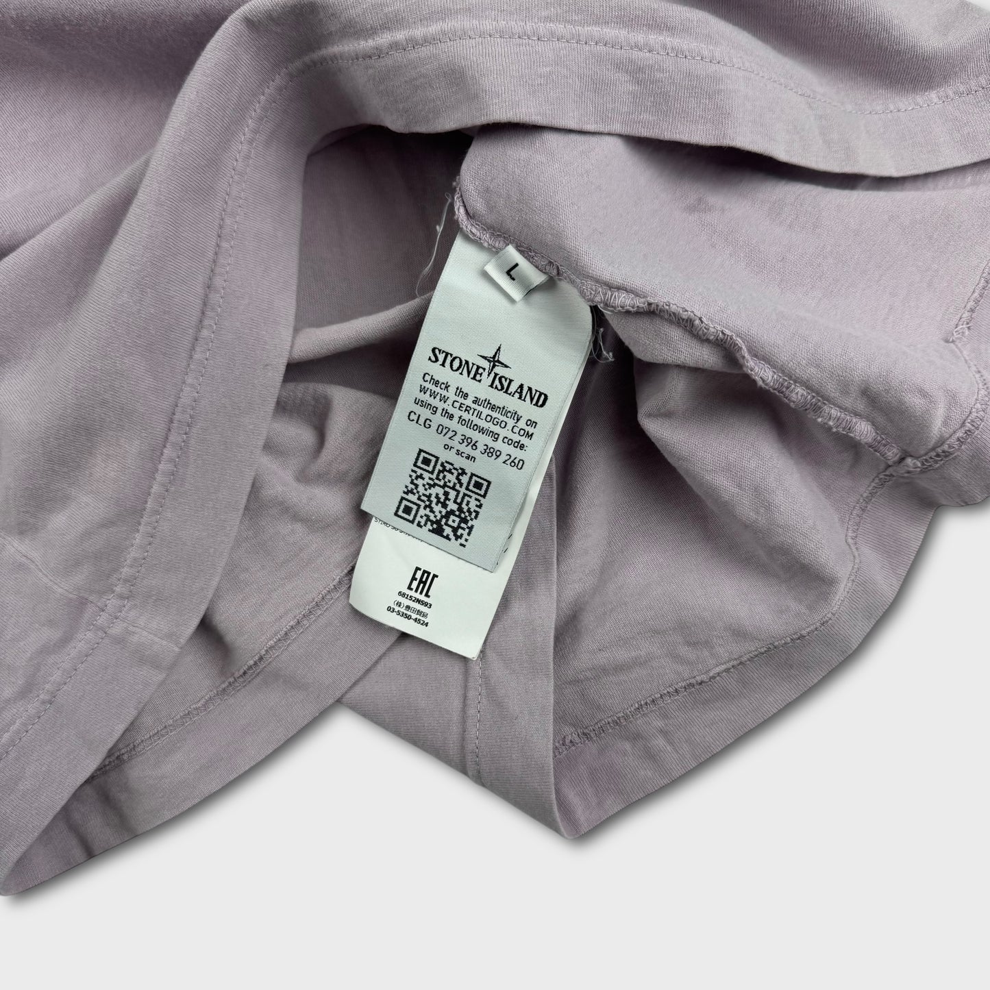 Stone Island Lilac Spellout T-Shirt L