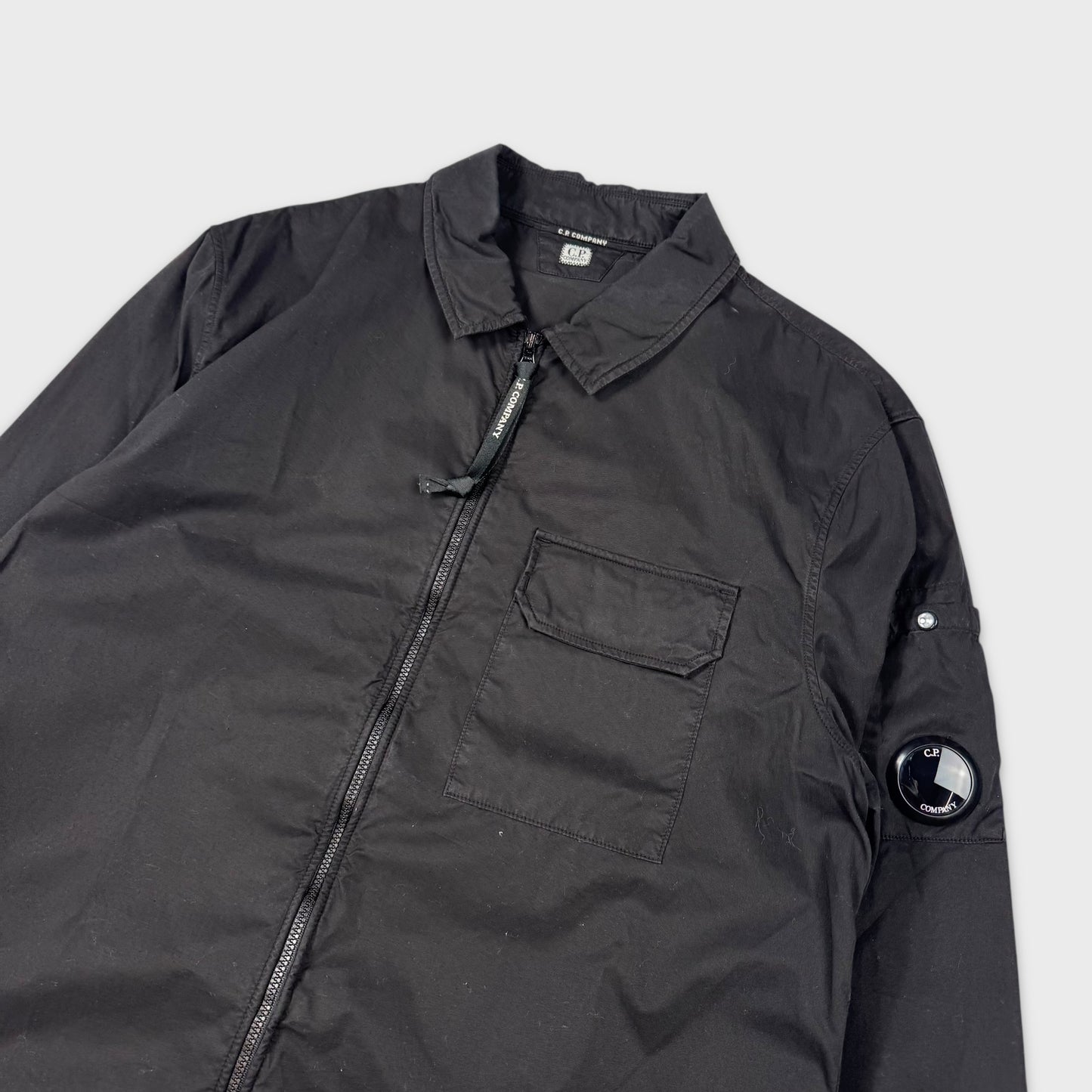 CP Company Black Full Zip Lens Overshirt L