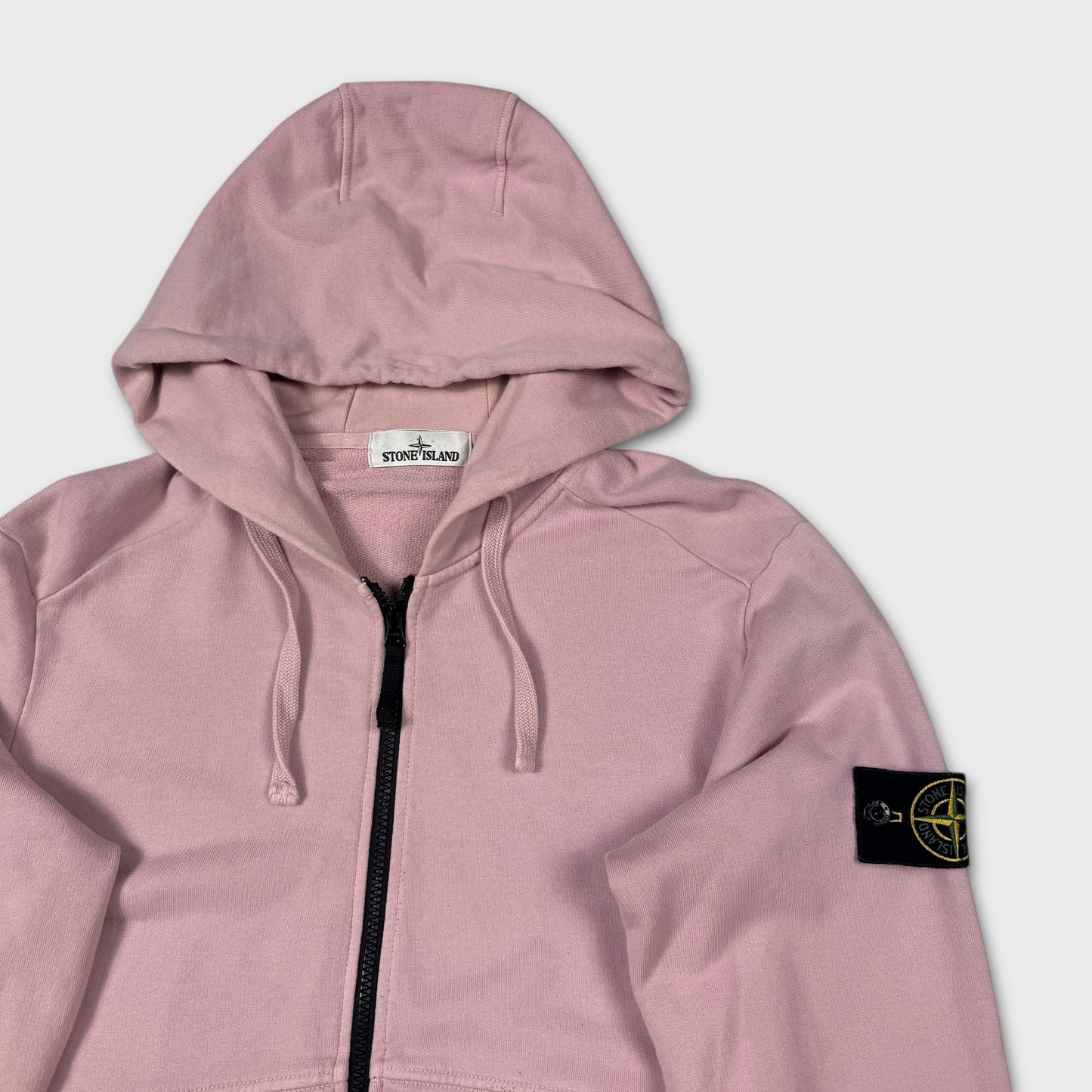 Stone Island Pink Zip Hoodie L