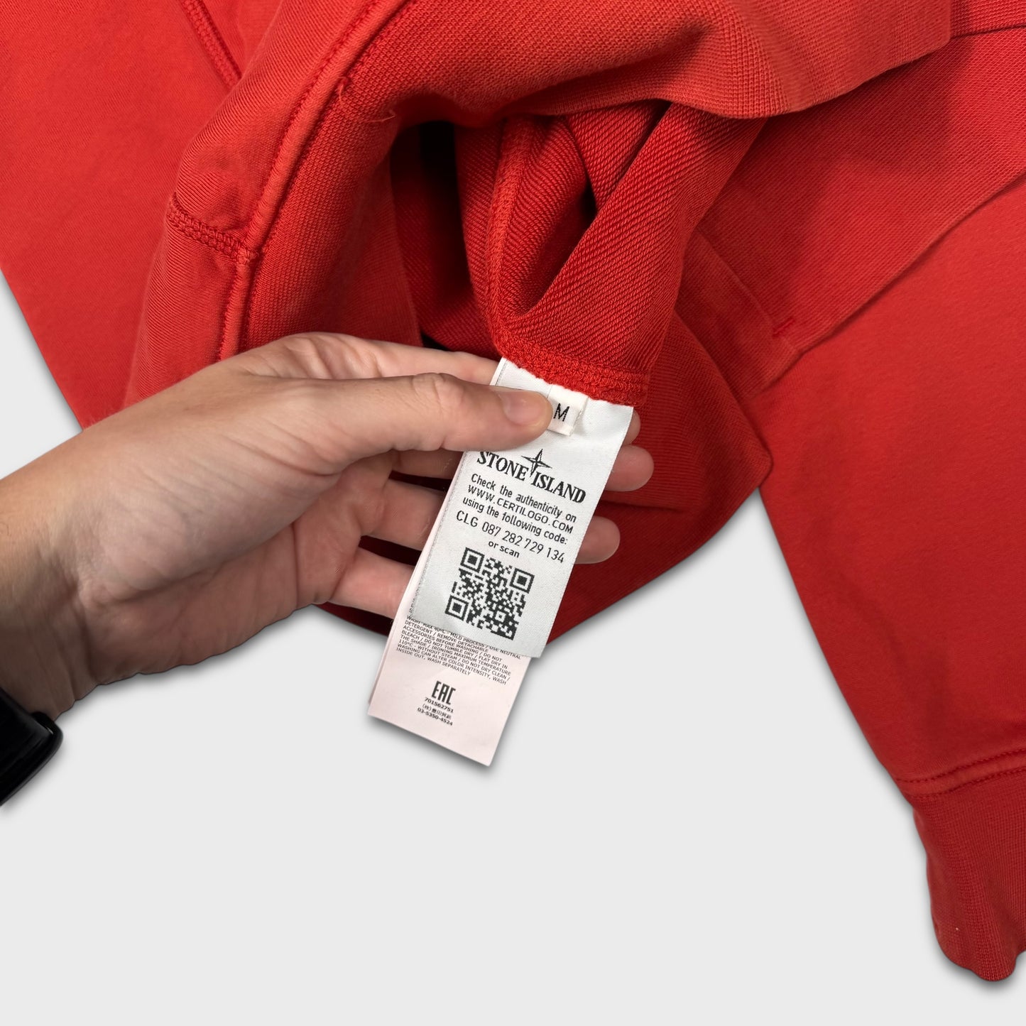 Stone Island Red Crewneck Sweatshirt M