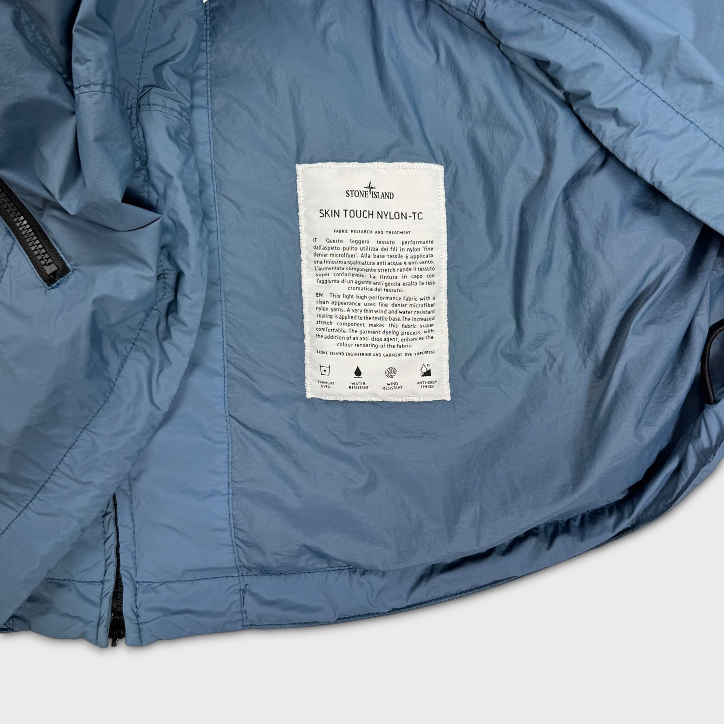Stone Island Blue Skin Touch Nylon-TC Jacket XXL