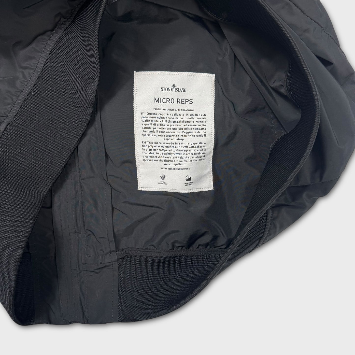 Stone Island Black Micro Reps Jacket XL
