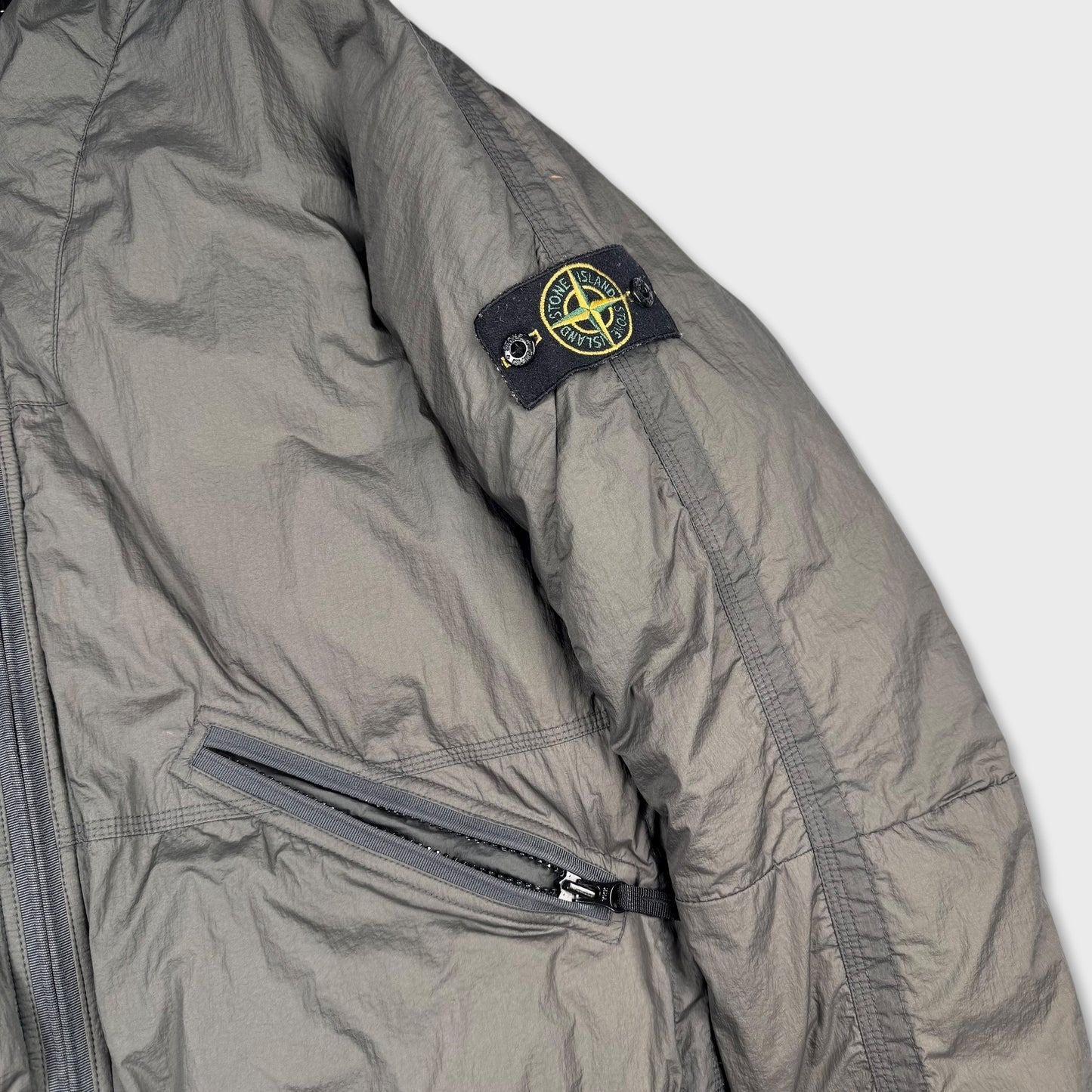 Stone Island Grey 2008 Goose Down Puffer Jacket L