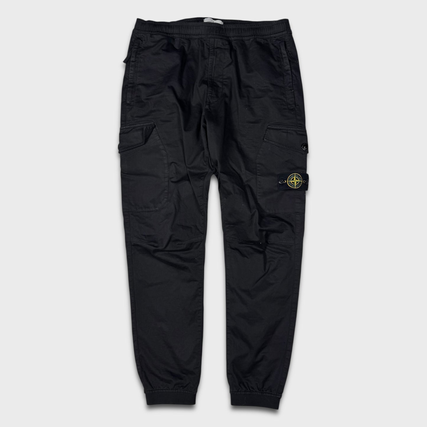 Stone Island Black Tela Cargo Pants W36
