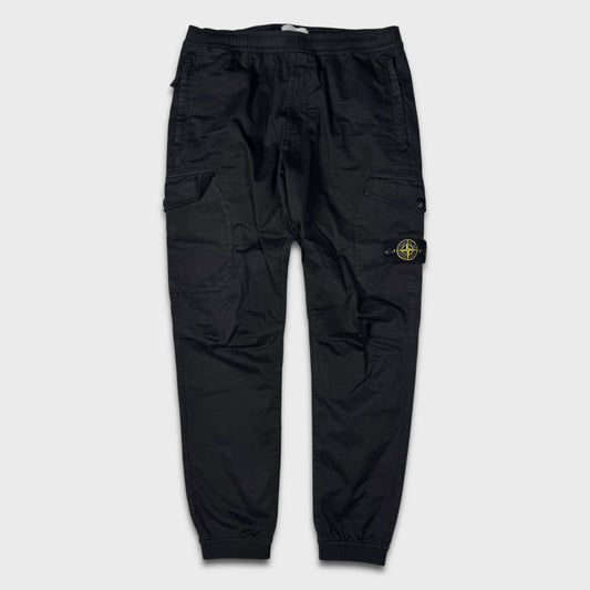 Stone Island Black Tela Cargo Pants W36