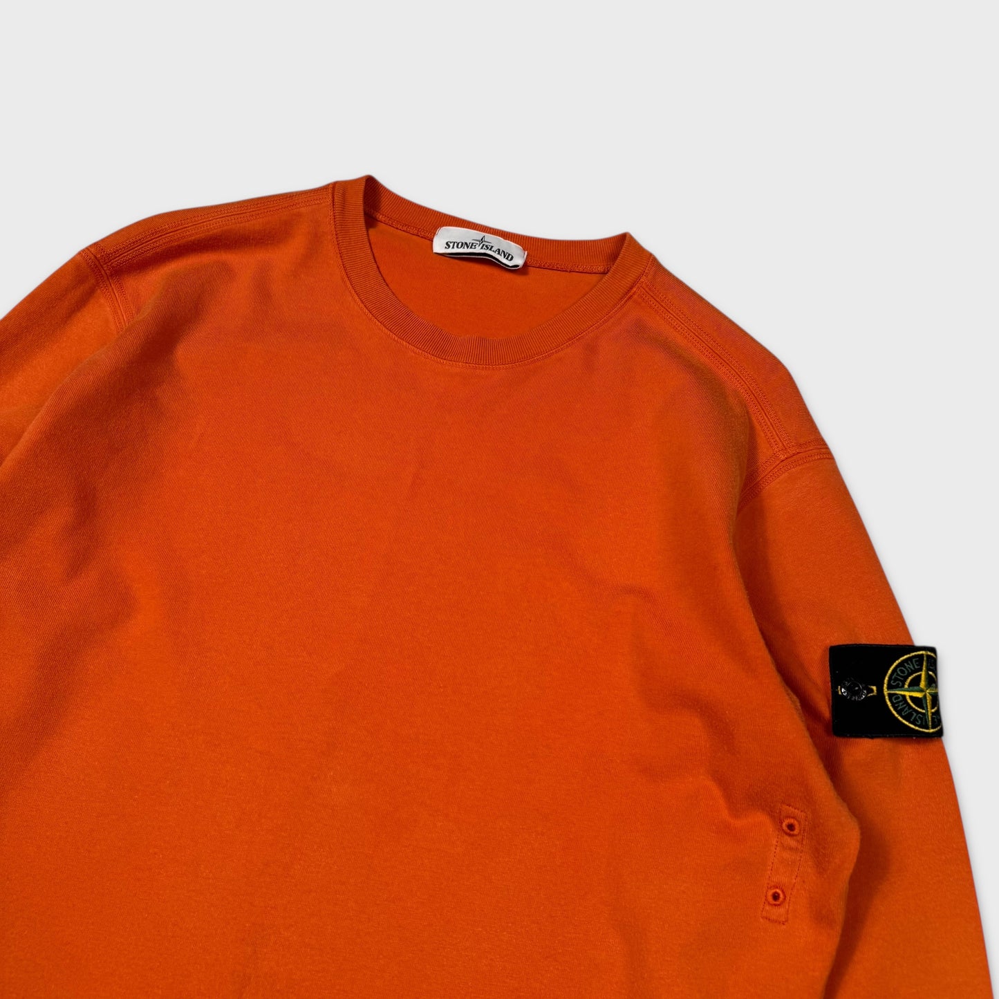 Stone Island Orange Crewneck Sweatshirt L