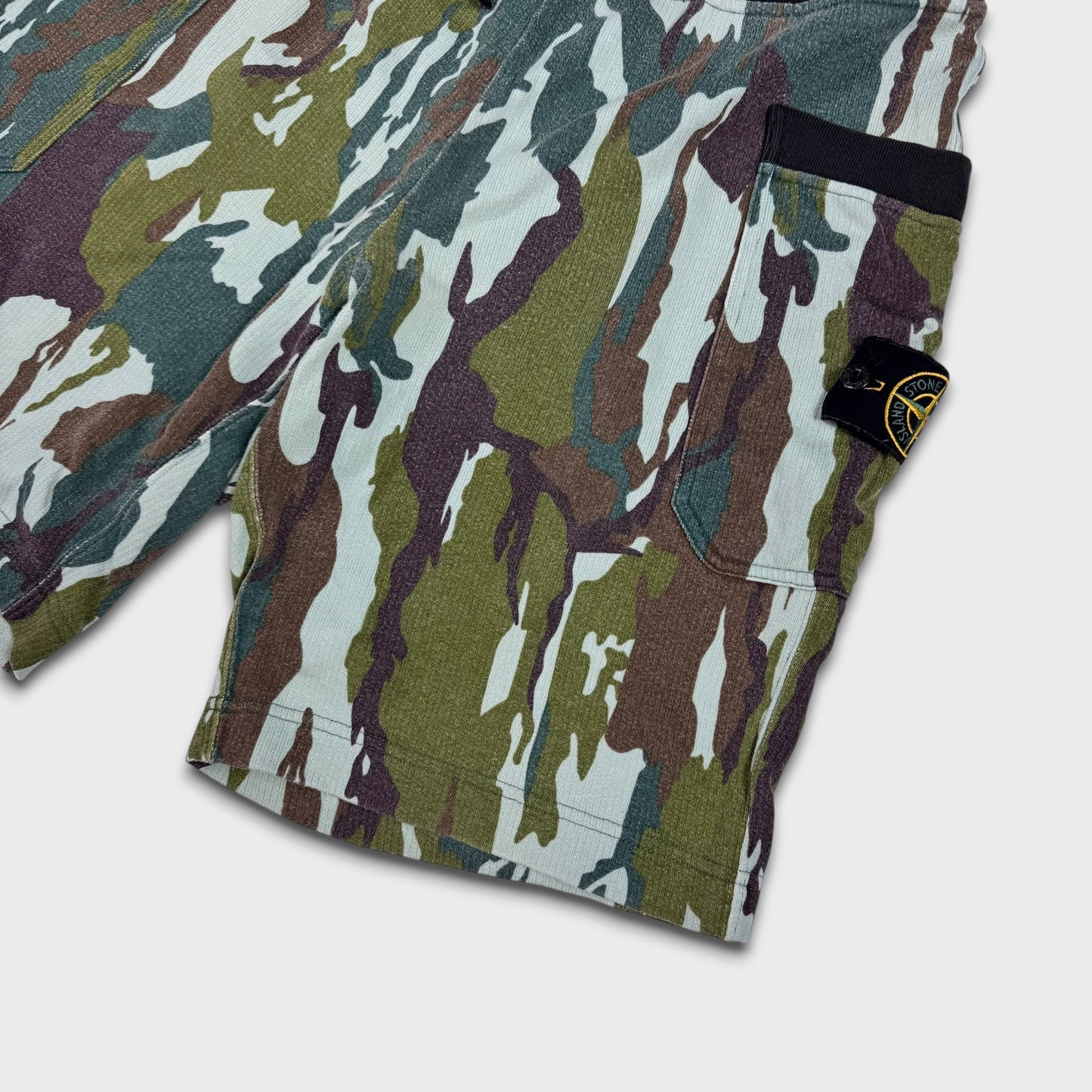 Stone Island Flowing Camo Cotton Shorts M