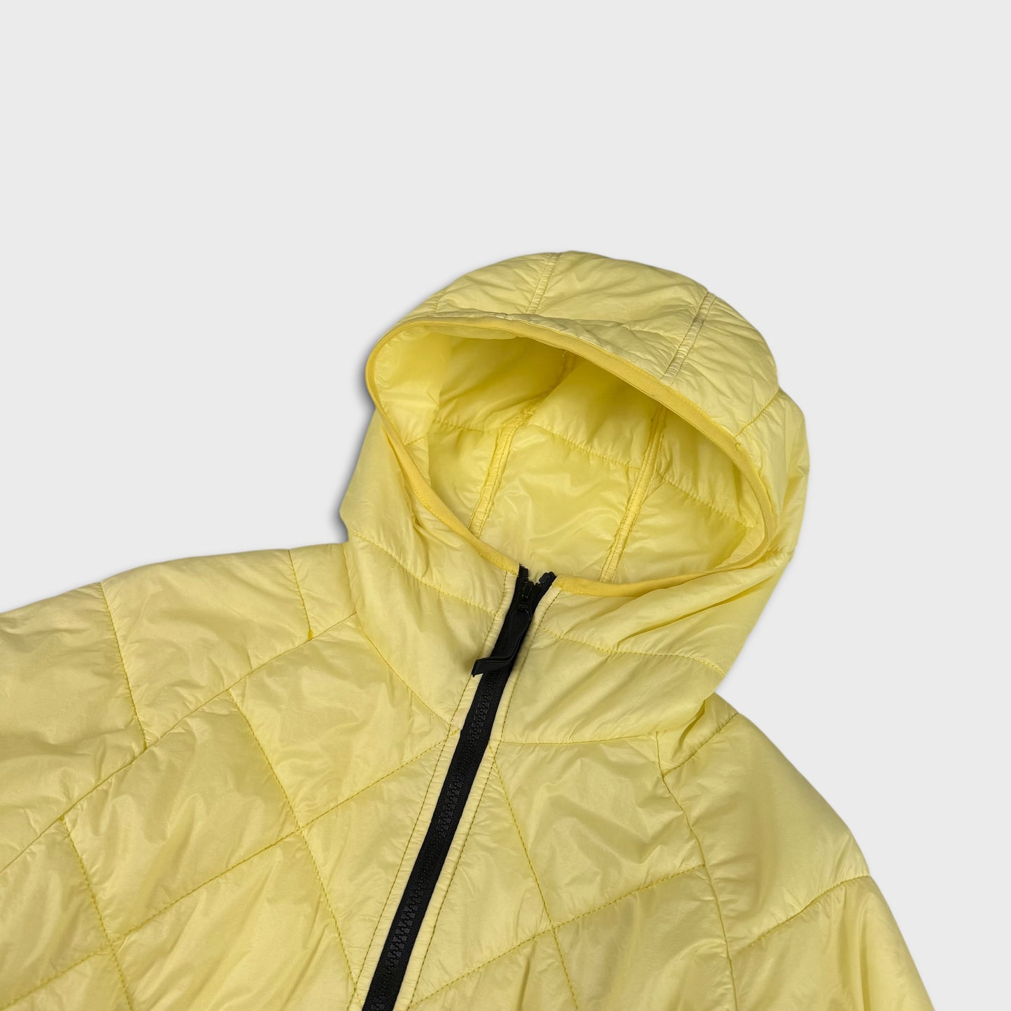 Stone Island Pale Yellow Quilted Micro Yarn Jacket M