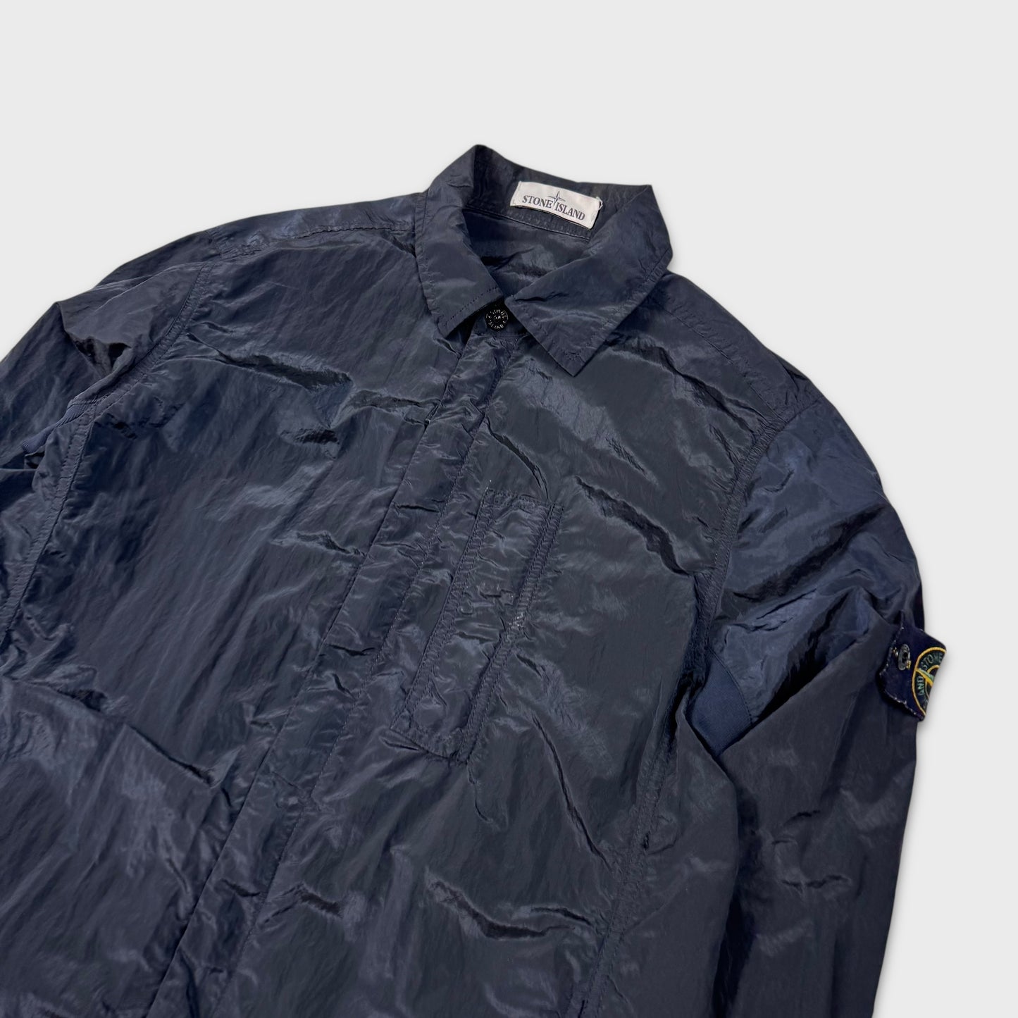 Stone Island Navy Nylon Metal Overshirt M