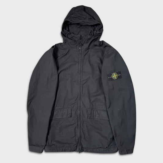 Stone Island Black Nylon Cotton Batavia 2/2-TC Jacket L
