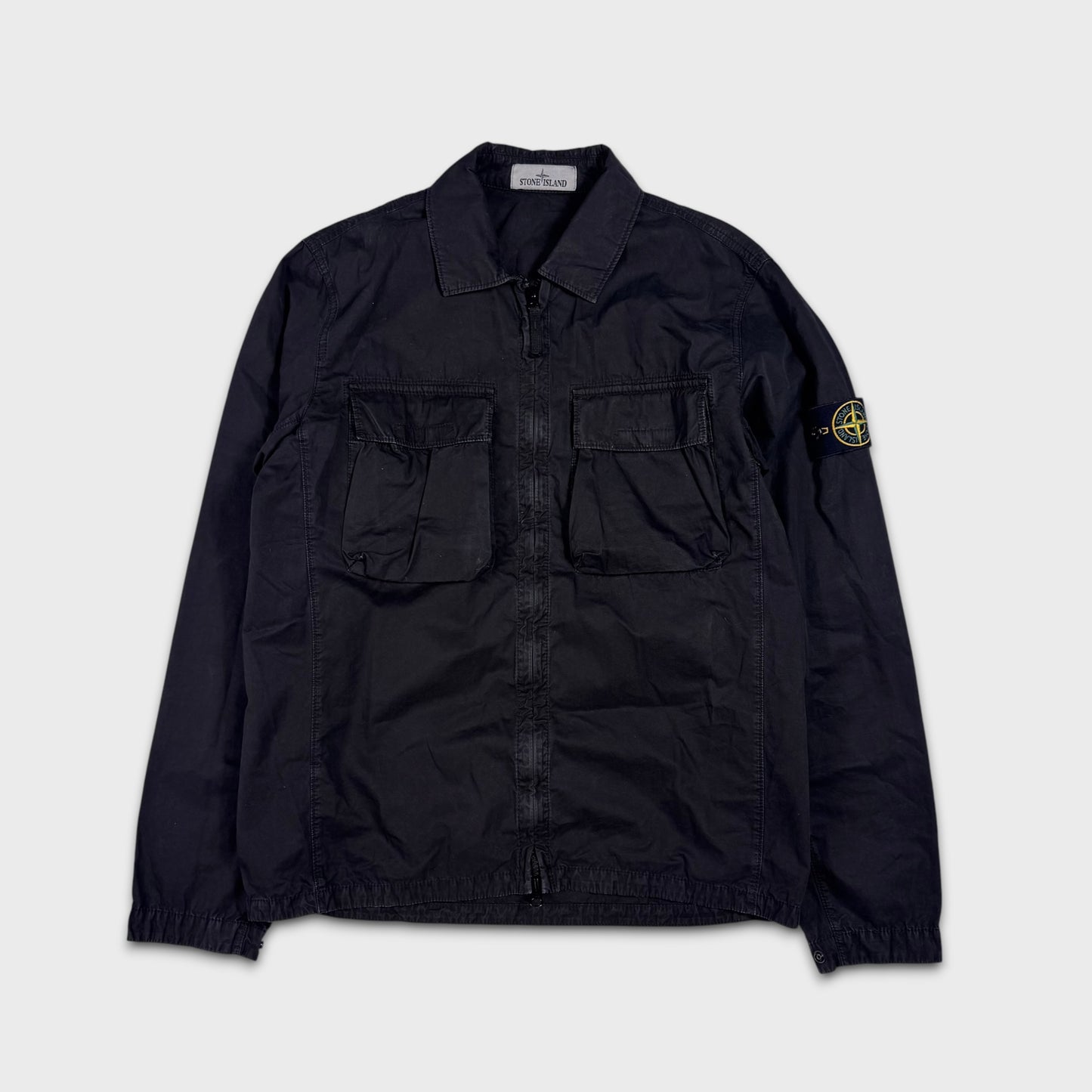 Stone Island Black Cotton Overshirt M