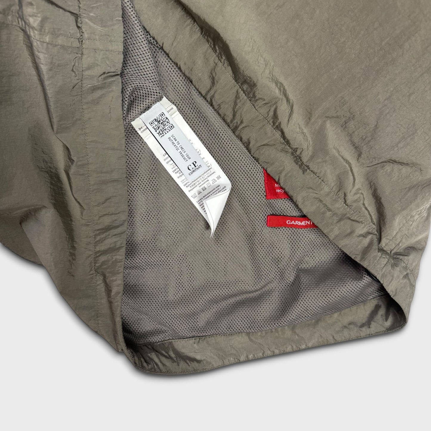 CP Company Khaki Chrome-R Hooded Jacket S