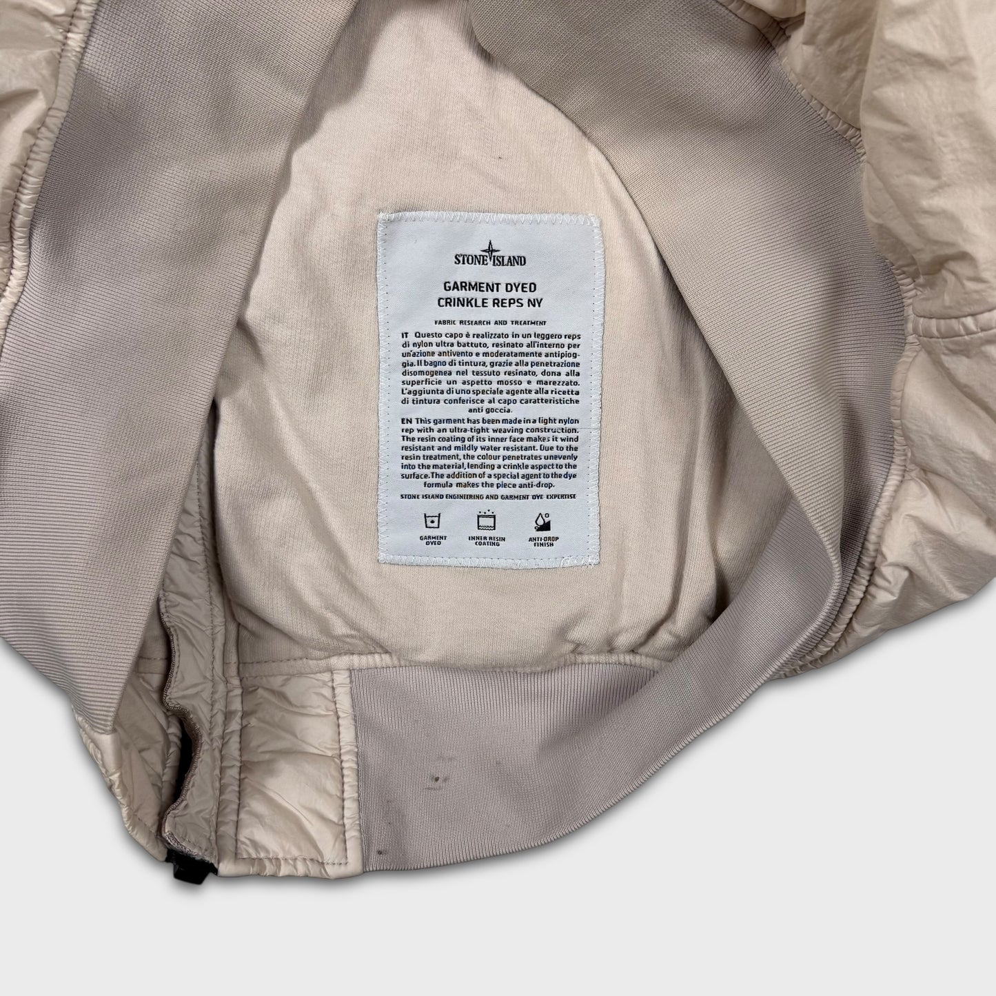 Stone Island Crinkle Reps NY Puffa Bomber Jacket 3XL