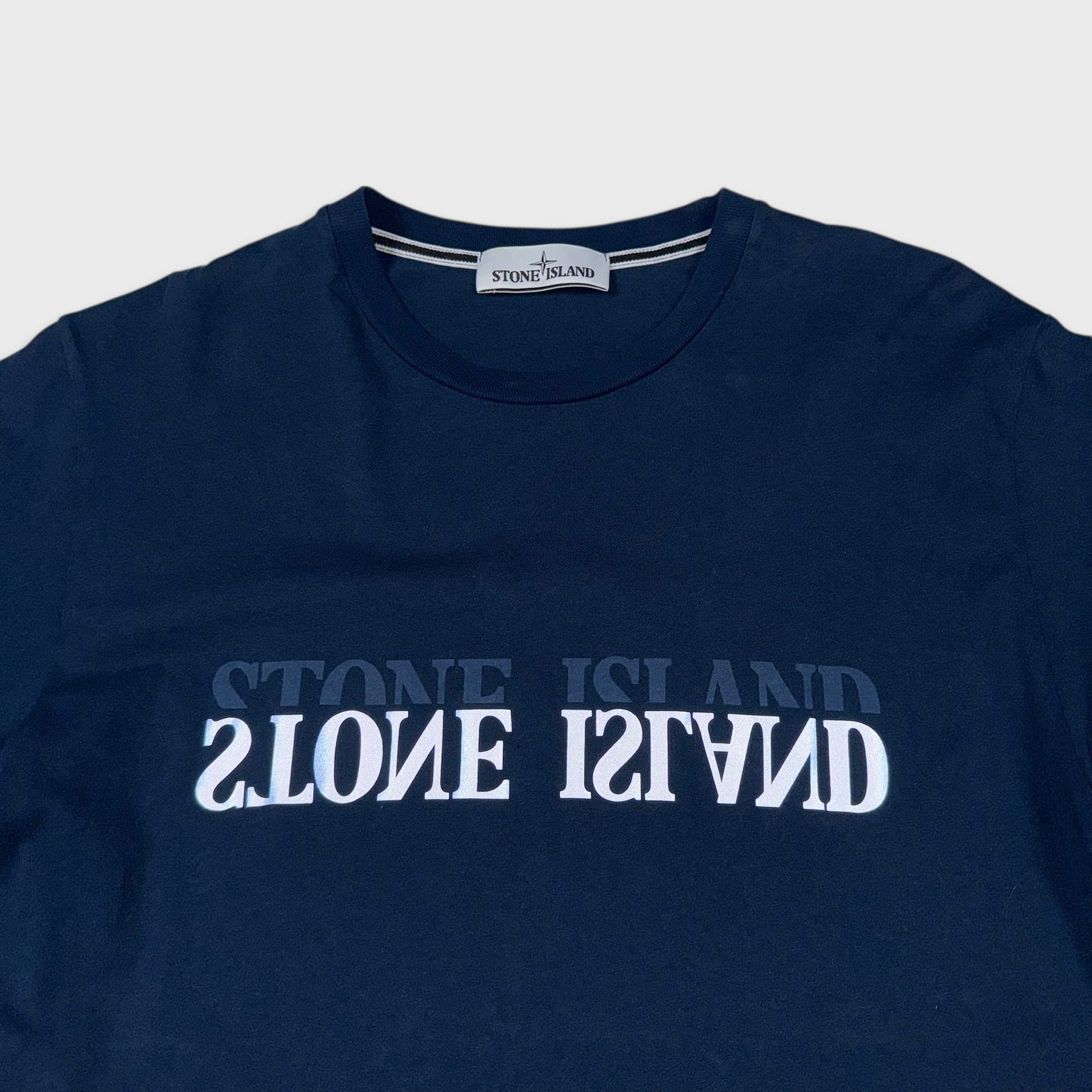 Stone Island Navy Reflective T-Shirt M