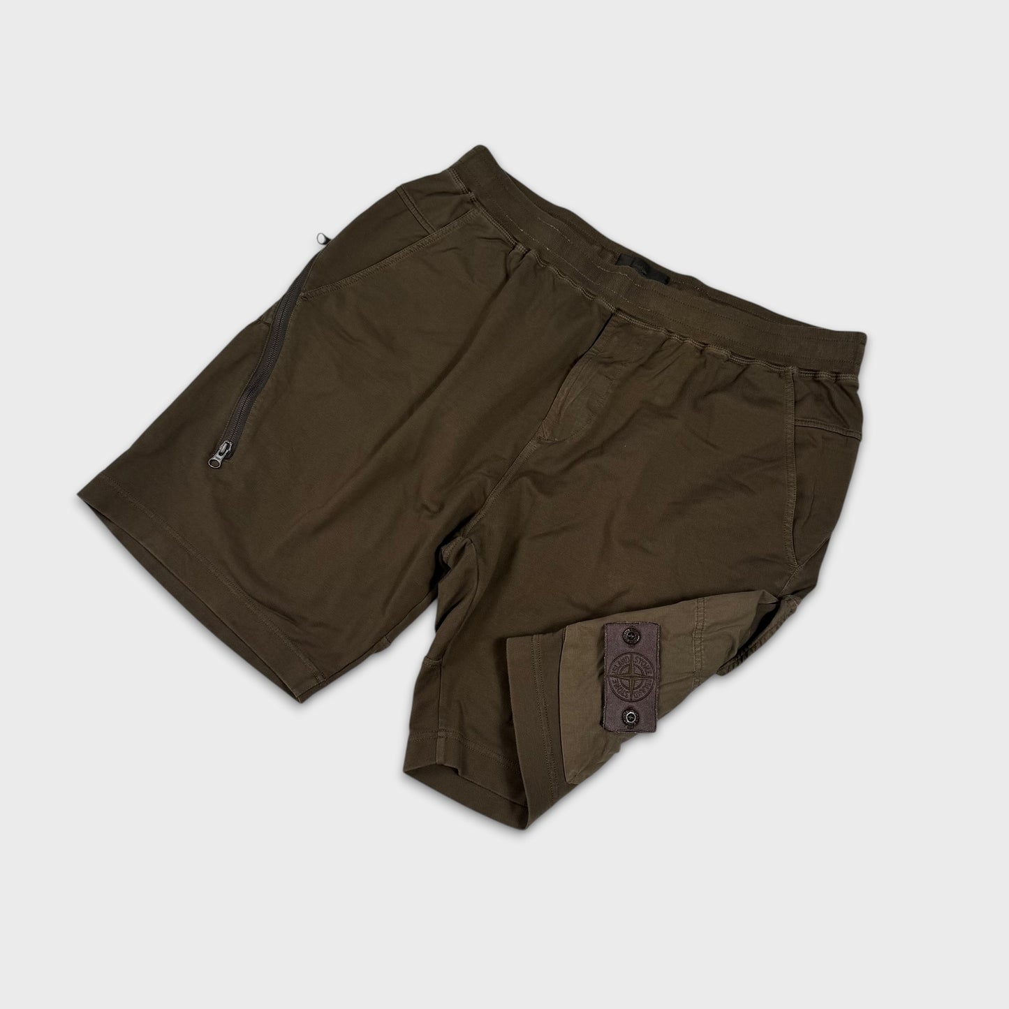Stone Island Olive Ghost Cargo Shorts XL