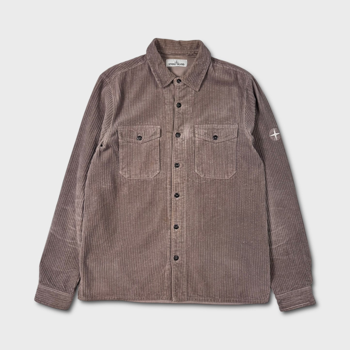 Stone Island Mushroom Grey Cord Overshirt M