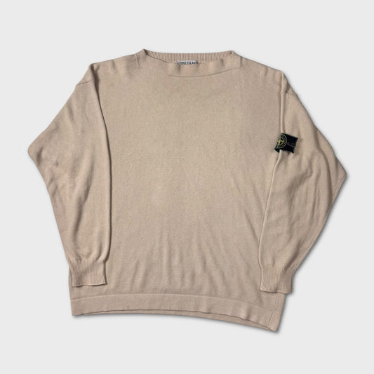 Stone Island 1992 Lightweight Cream Knit L