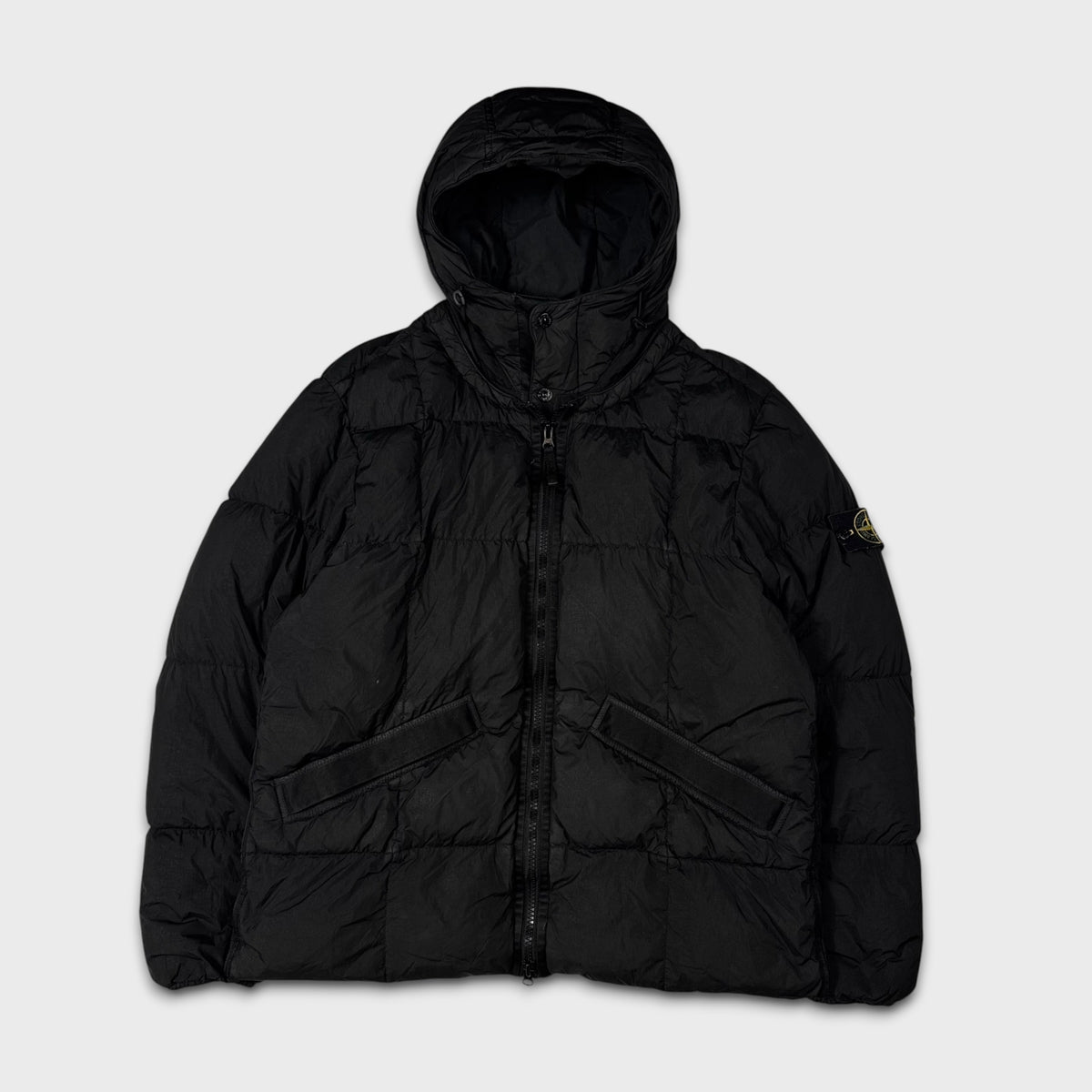 Stone Island Black Crinkle Reps NY Down Puffer Jacket XL