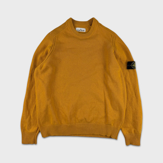 Stone Island Yellow Chunky Knit XXL