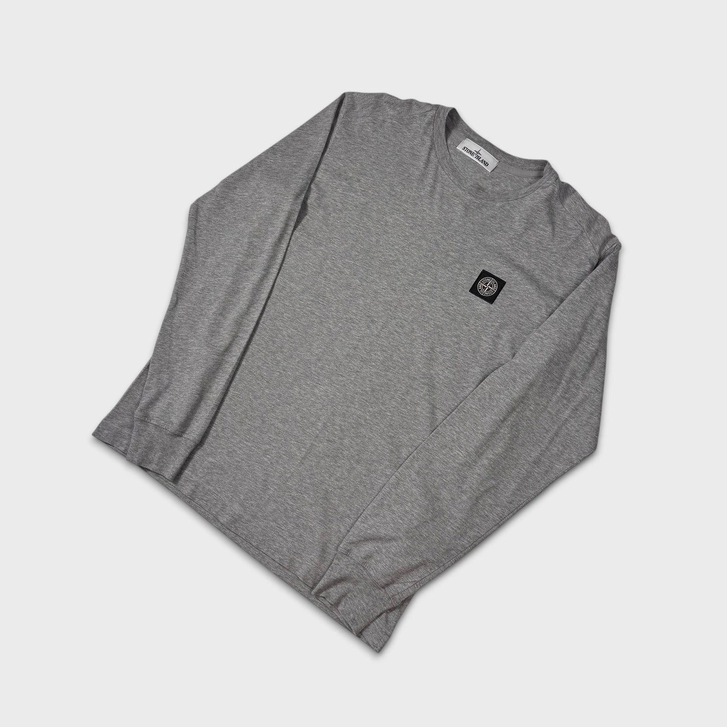 Stone Island Grey Longsleeve Compass T-Shirt M