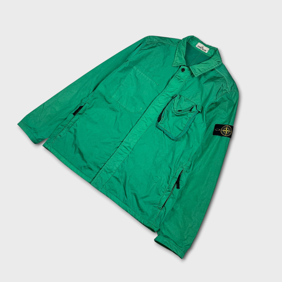 Stone Island Emerald Flock Velour Jacket XL