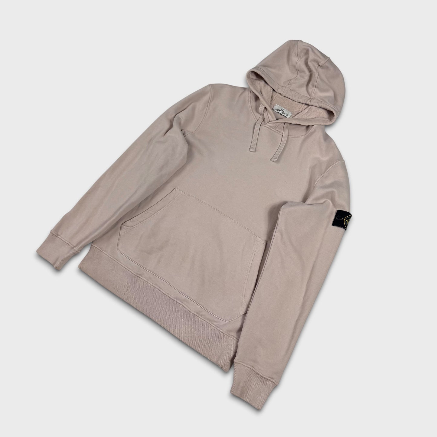 Stone Island Beige Pullover Hoodie L
