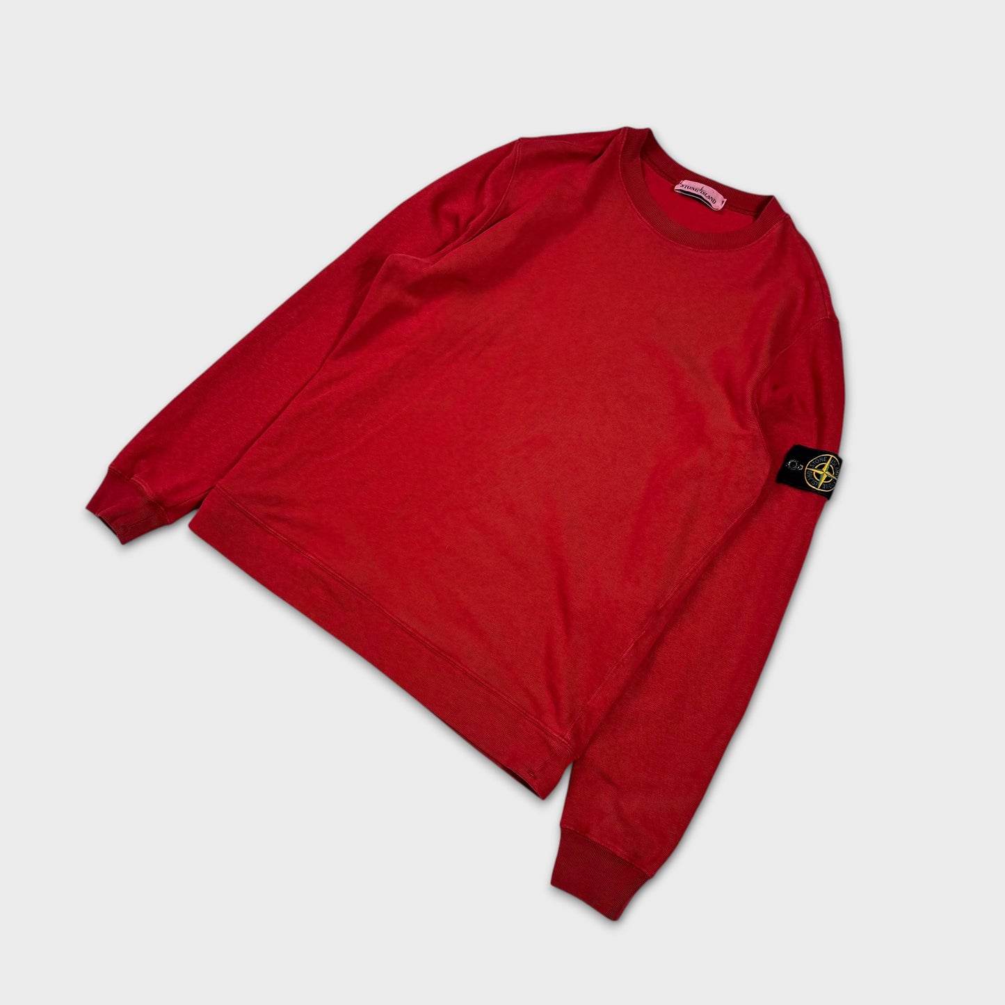 Stone Island Red Crewneck Sweatshirt M